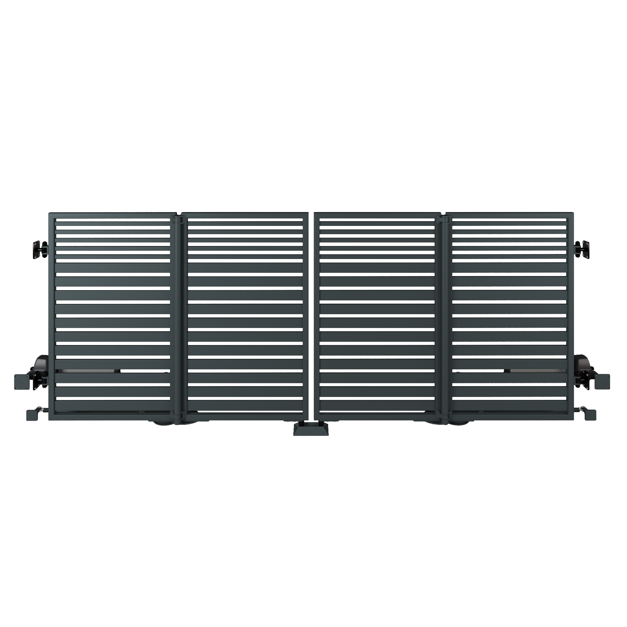 Brama dwuskrzydłowa łamana AW.10.106 4x1,5 m antracytowa automat Wiśniowski