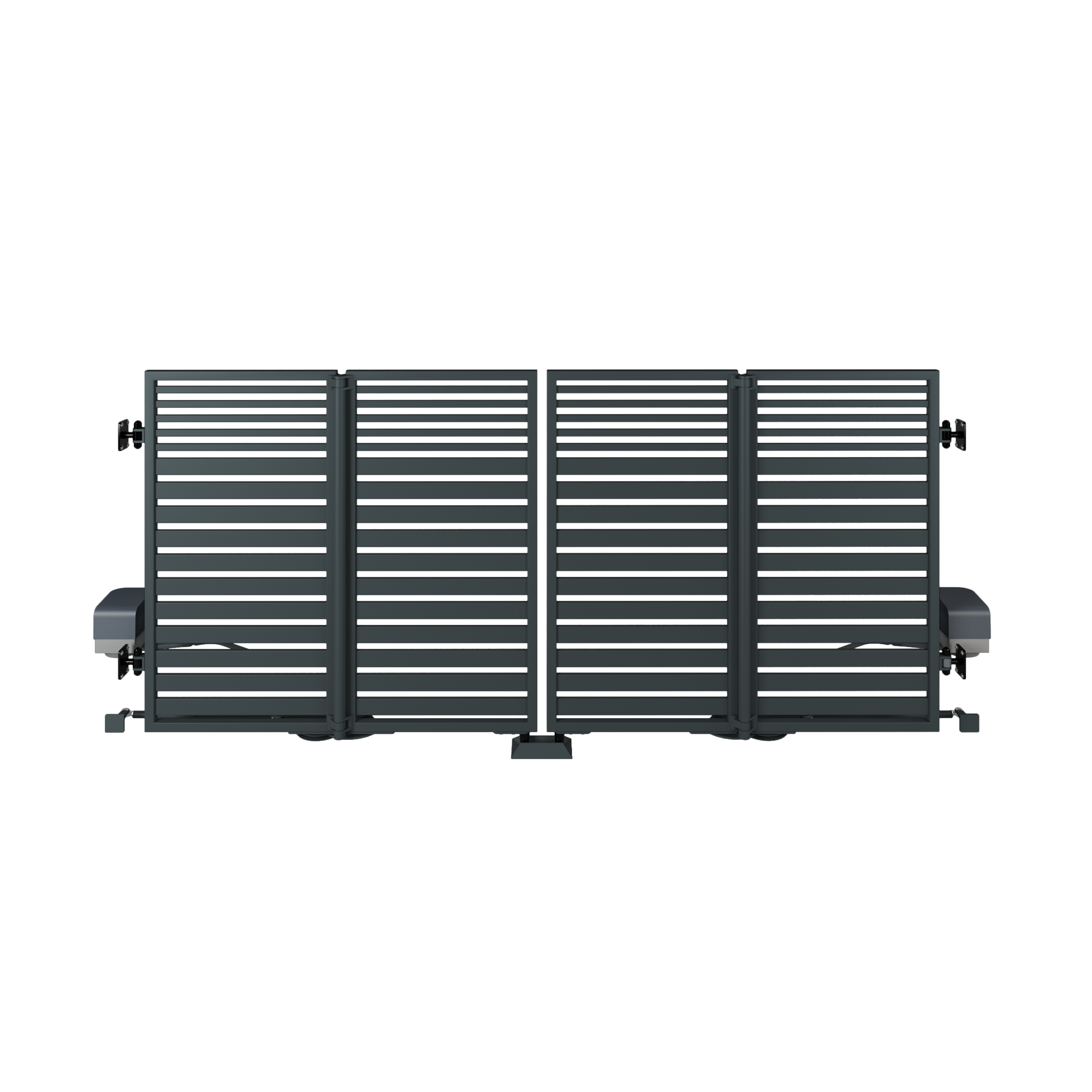 Brama dwuskrzydłowa łamana AW.10.106 3,5x1,5 m antracytowa automat Wiśniowski