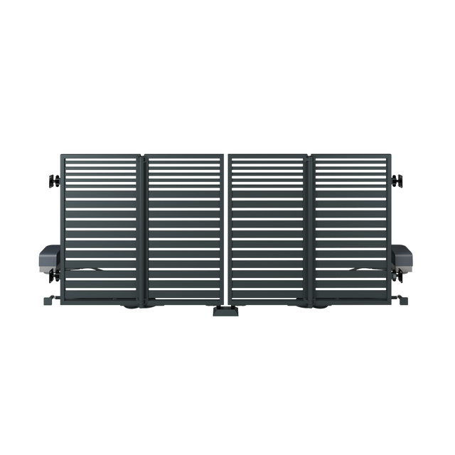 Brama dwuskrzydłowa łamana AW.10.106 3,5x1,5 m antracytowa automat Wiśniowski