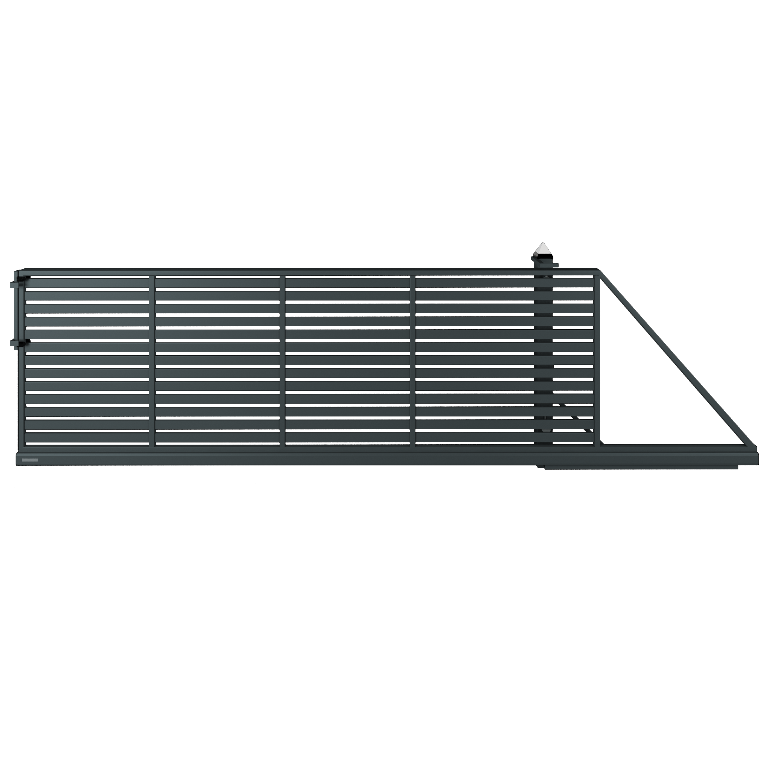 Brama przesuwna AW.10.104 4x1,5 m prawa antracytowa automat Wiśniowski