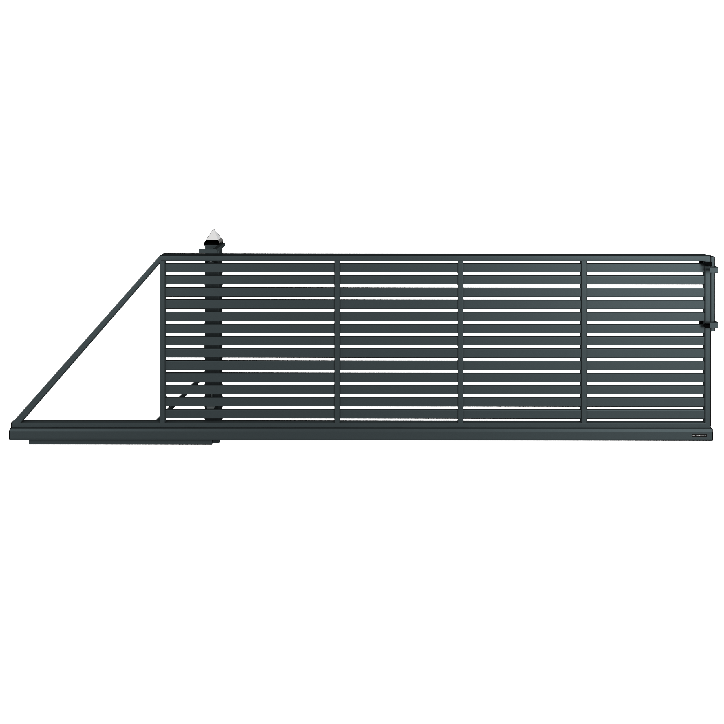 Brama przesuwna AW.10.104 4x1,5 m lewa antracytowa automat Wiśniowski