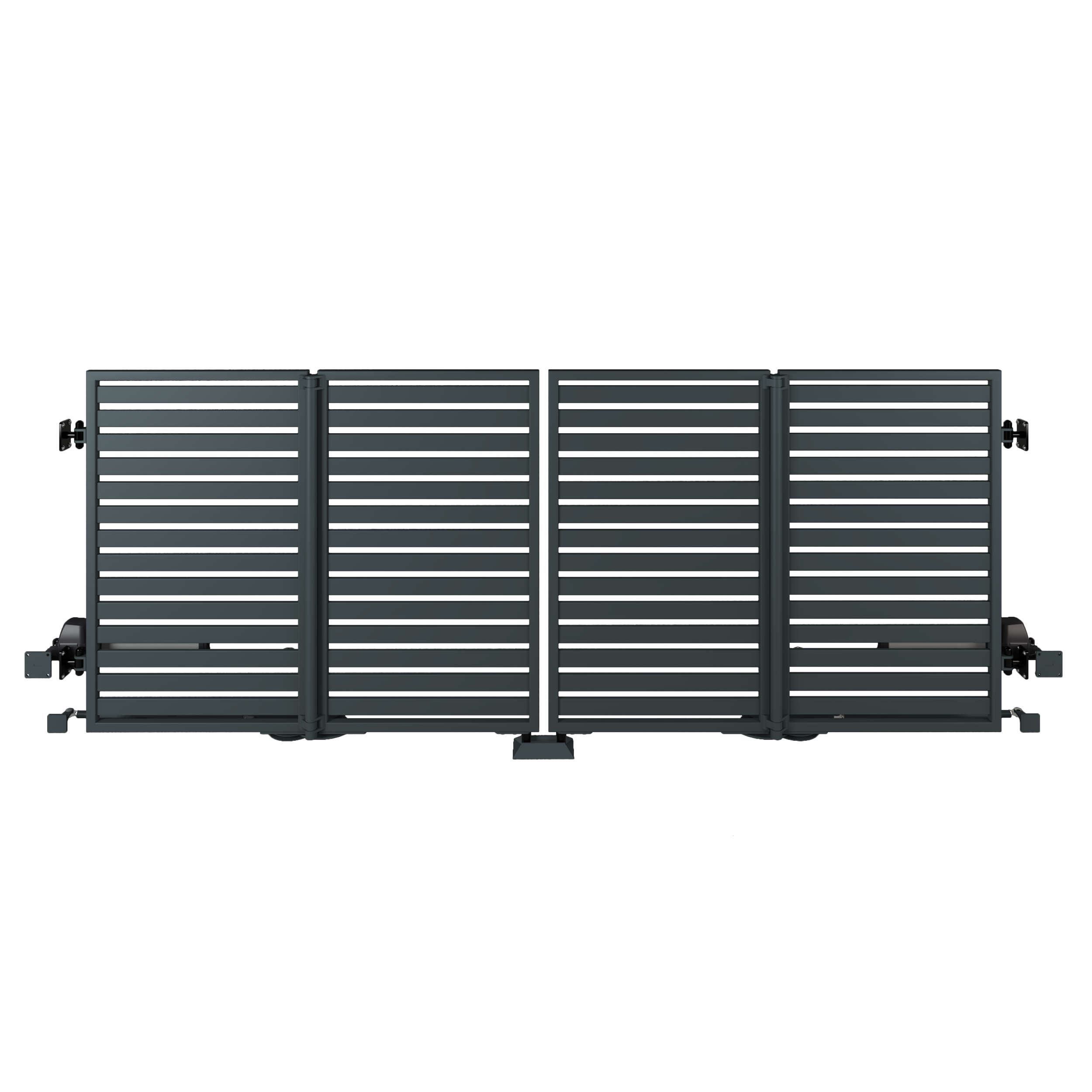 Brama dwuskrzydłowa łamana AW.10.104 4x1,5 m antracytowa automat Wiśniowski