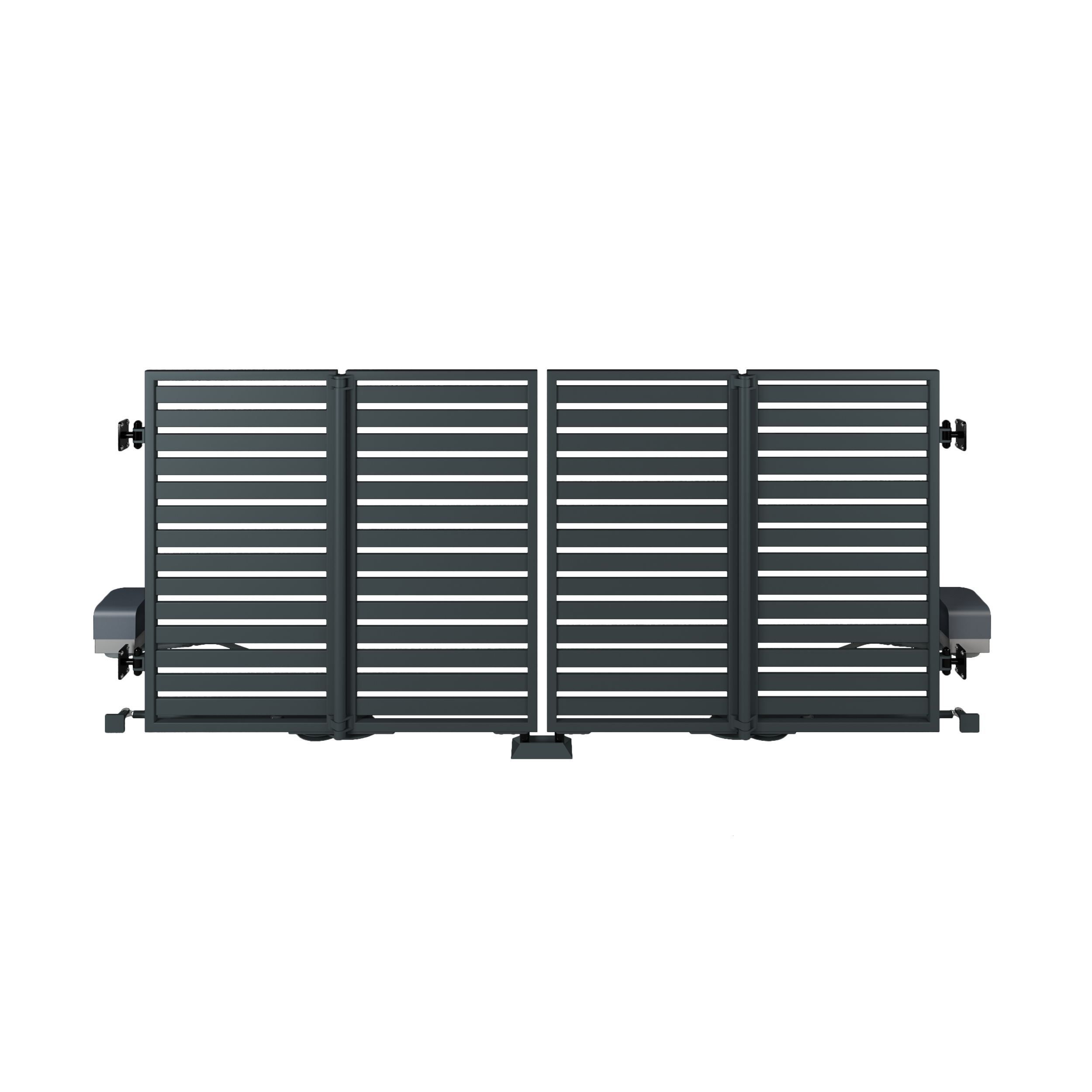 Brama dwuskrzydłowa łamana AW.10.104 3,5x1,5 m antracytowa automat Wiśniowski