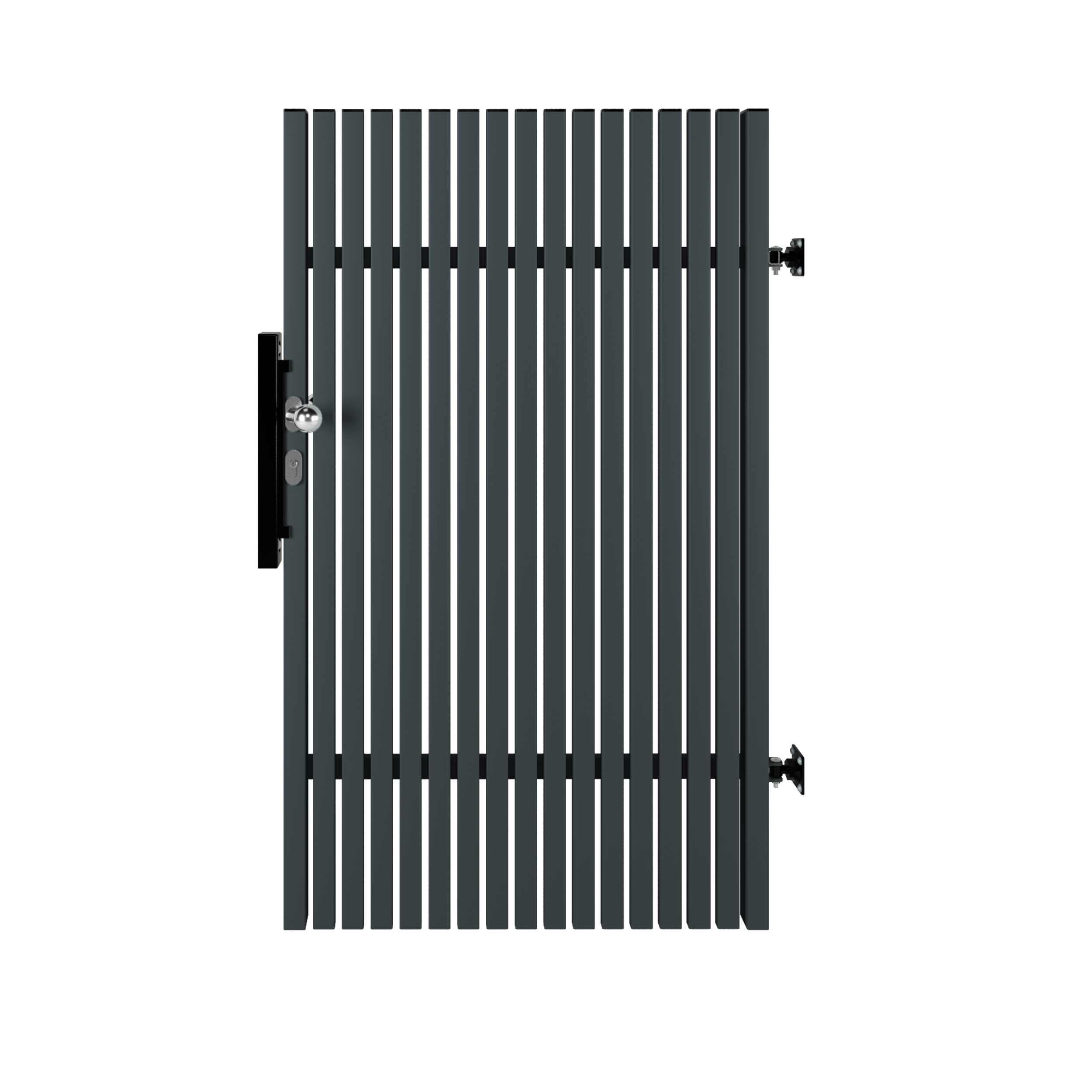 Furtka z elektrycznym zaczepem AW.10.76 100x150 cm prawa antracytowa Wiśniowski