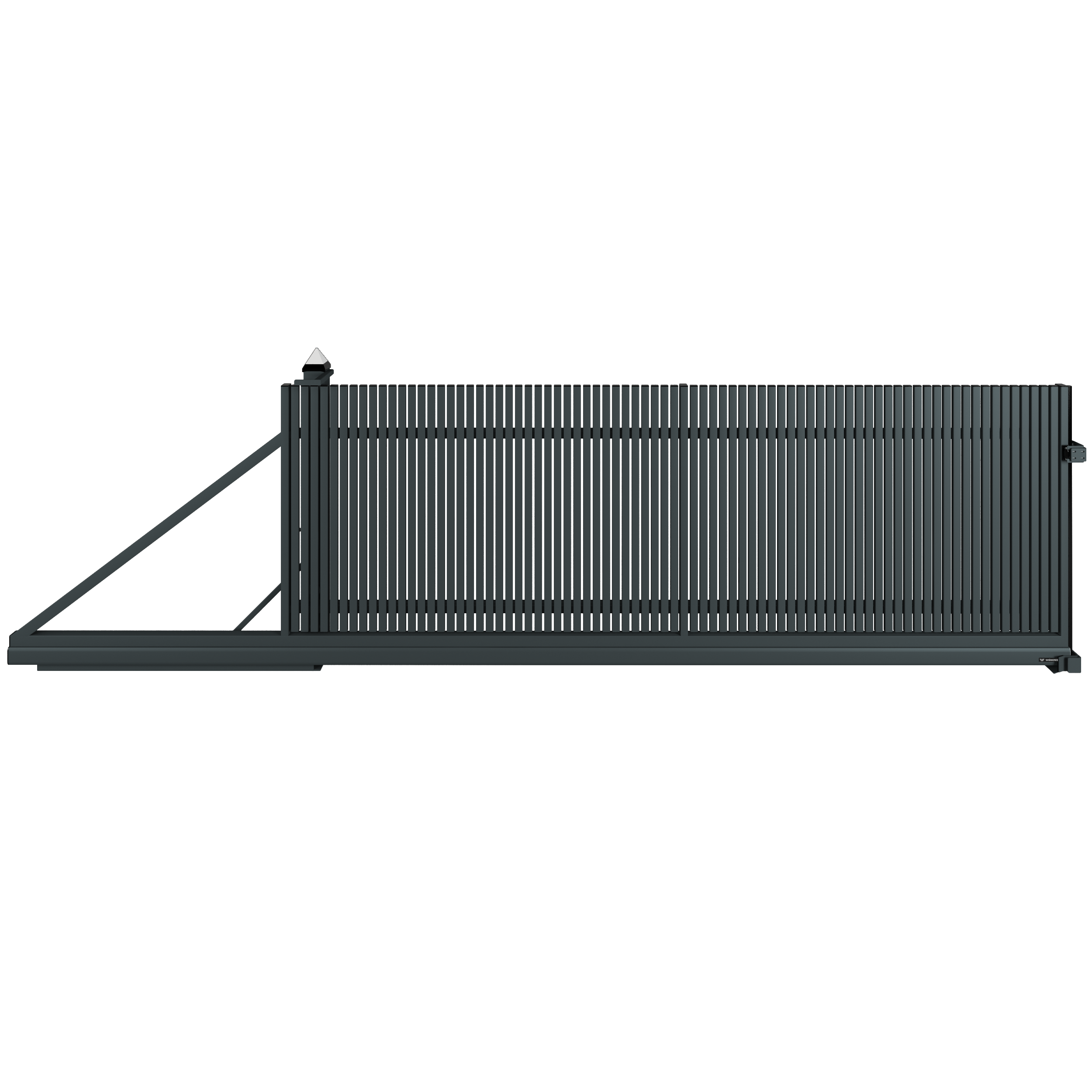 Brama przesuwna AW.10.76 4x1,5 m lewa antracytowa automat Wiśniowski