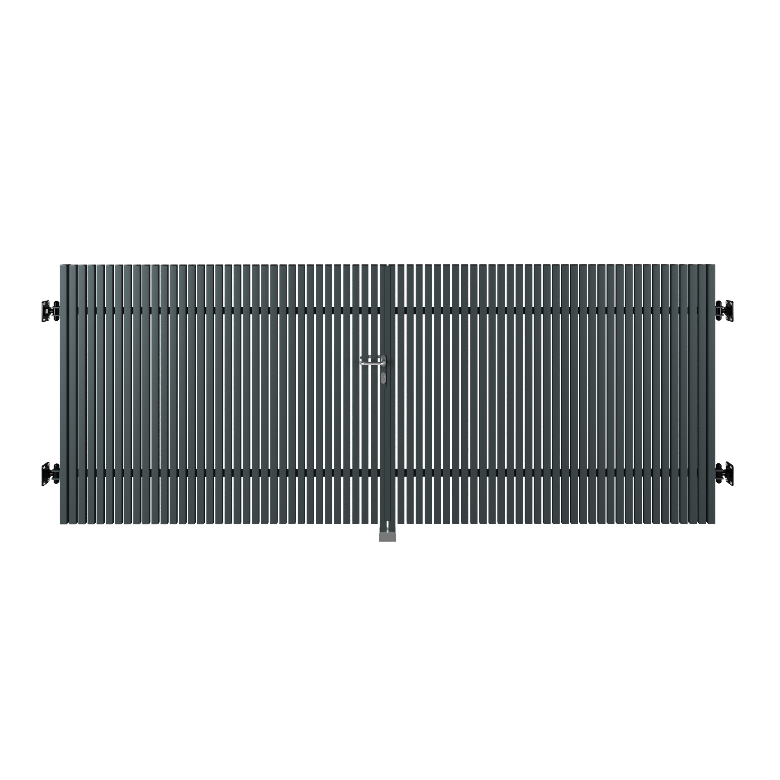 Brama dwuskrzydłowa AW.10.76 4x1,5 m antracytowa Wiśniowski