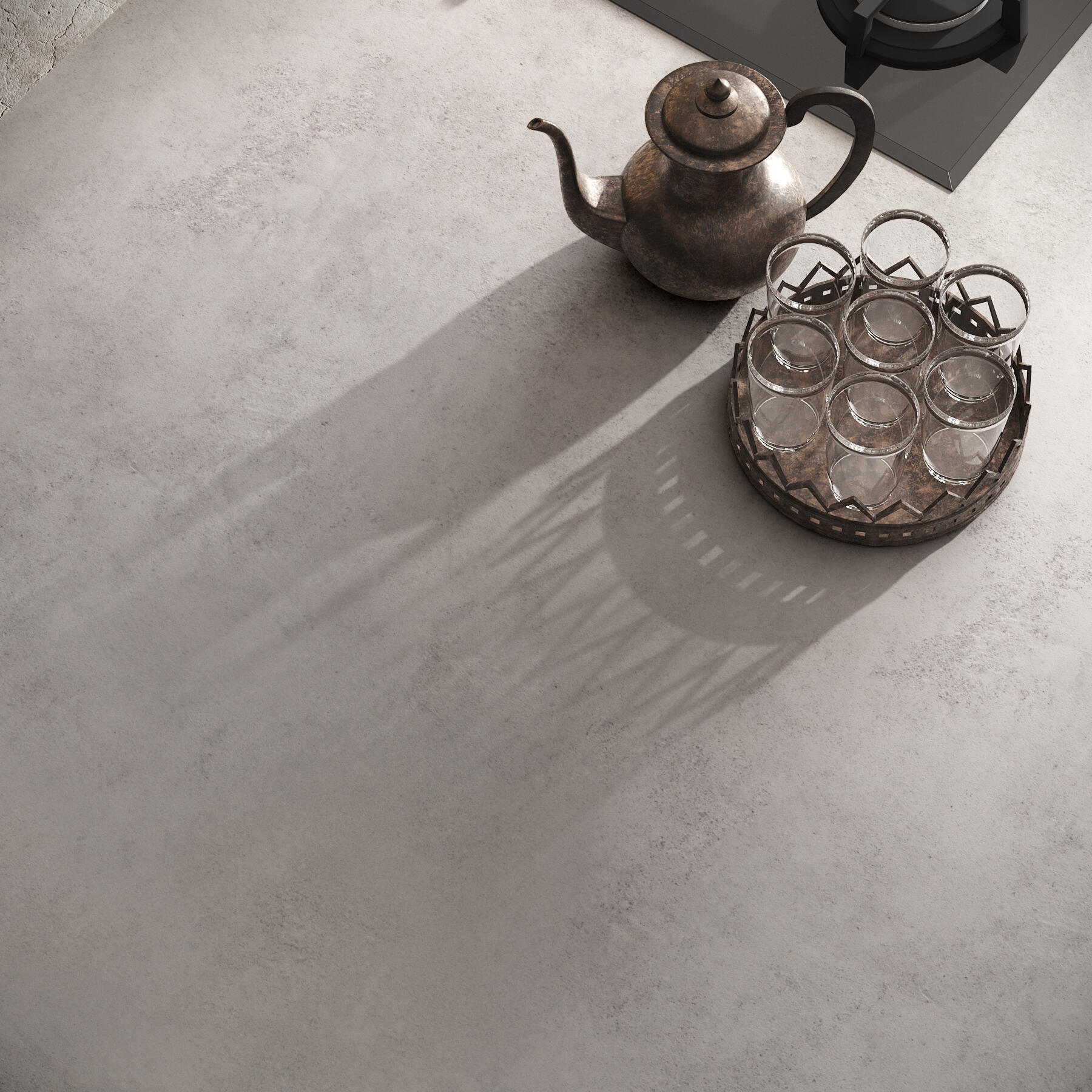 Plan de travail stratifié Beton Moon L.315 x P.65 cm, Ep.38 mm - 2