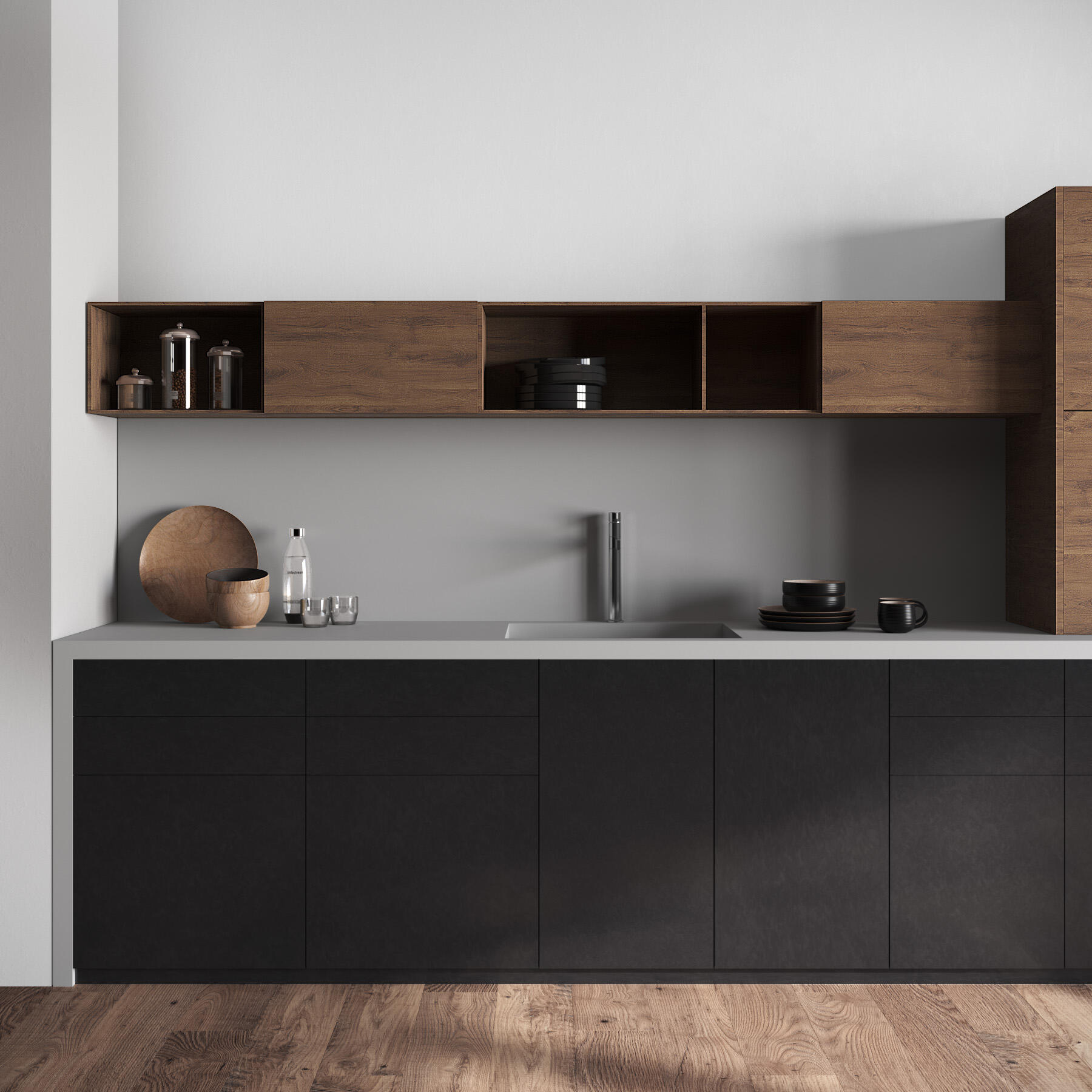Crédence stratifié Patine rouille/Gris perle L.300 x H.64 cm, Ep.9 mm - 3