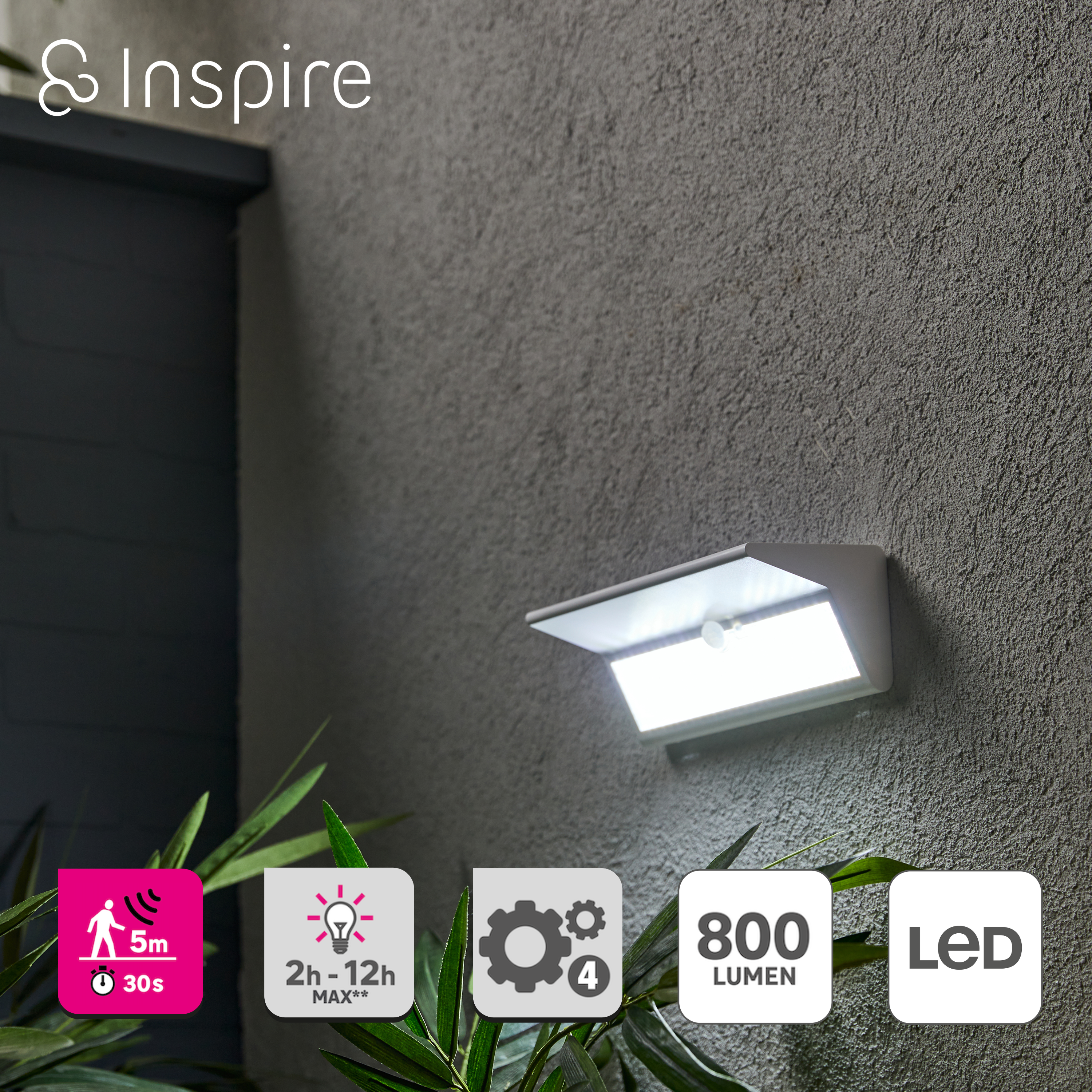 Applique solare Nadio in abs, 2.5W INSPIRE - 20