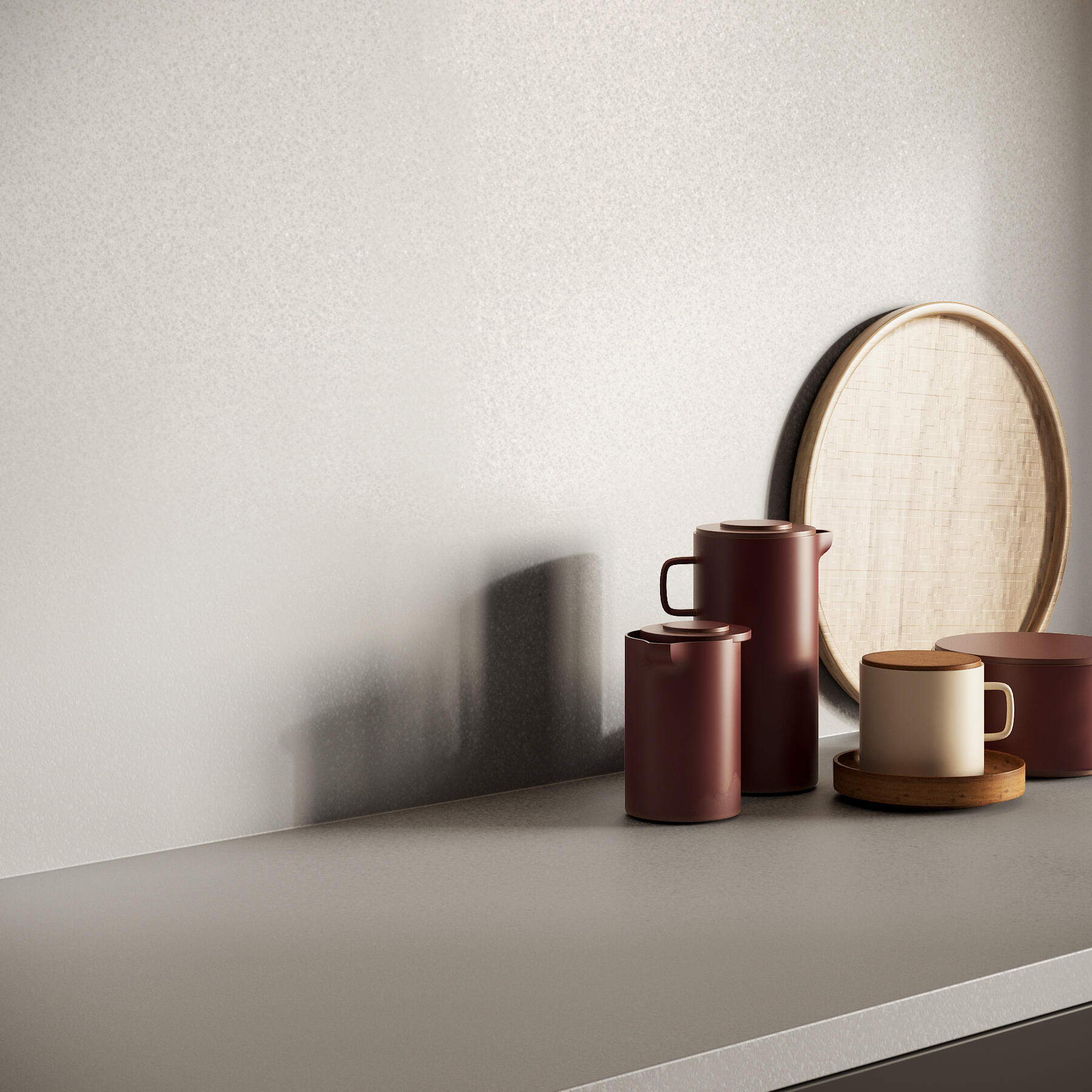 Plan de travail stratifié Terrazzo Verona L.315 x P.65 cm, Ep.38 mm - 3