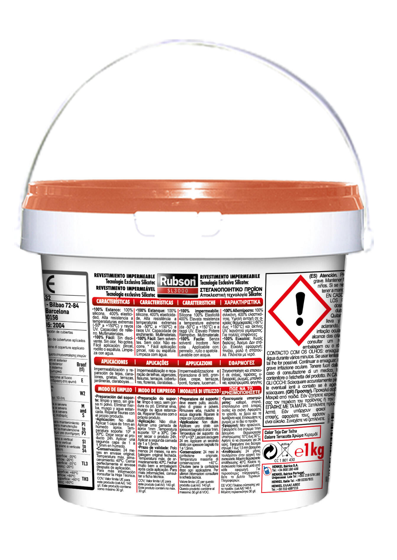 Silicone líquido RUBSON SL3000 TELHA 1KG - 6