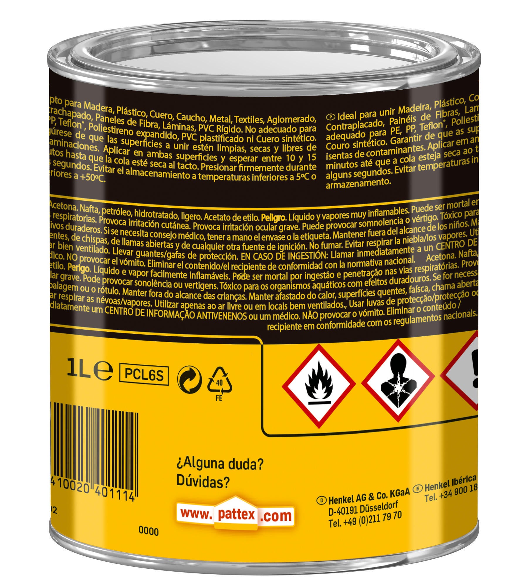 Cola de contacto PATTEX LÍQUIDO 1L - 9