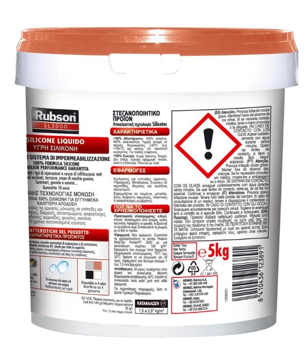 Silicone líquido RUBSON SL3000 TELHA 5KG - 9