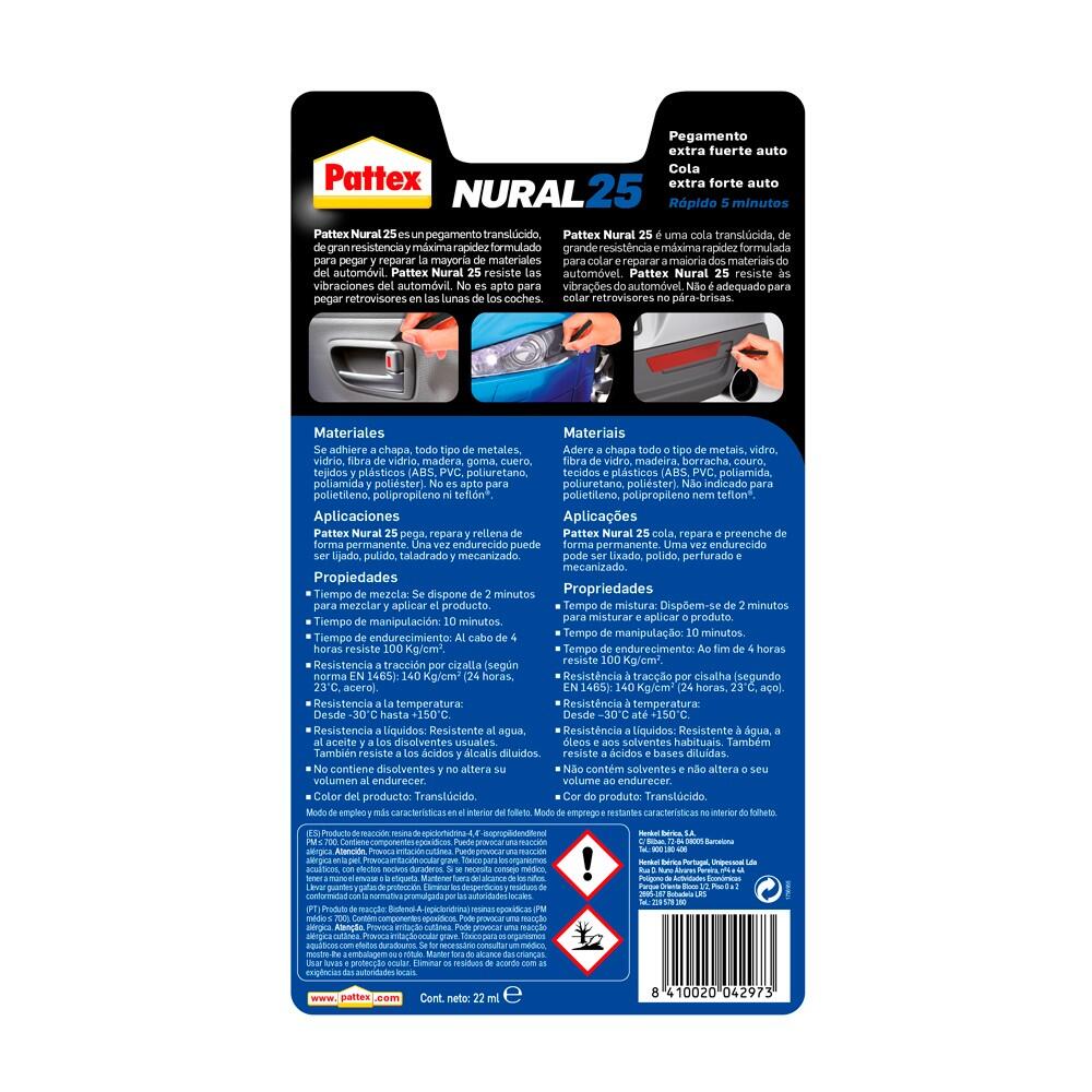 Cola especial auto NURAL 25 PATTEX 2X11ML - 8