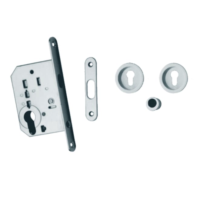 KIT PUERTA CORREDERA BOCALLAVE 35MM ACABADO NIQUEL SATINADO - 1