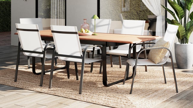 Conjunto muebles exterior aluminio