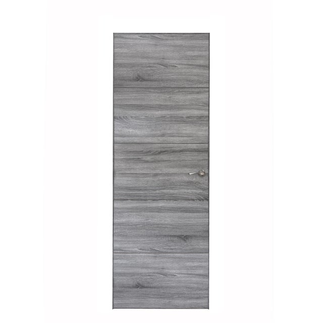 BLOCO DE PORTA CPL CINZA HORIZONTAL VT5 200X80CM ESQUERDA