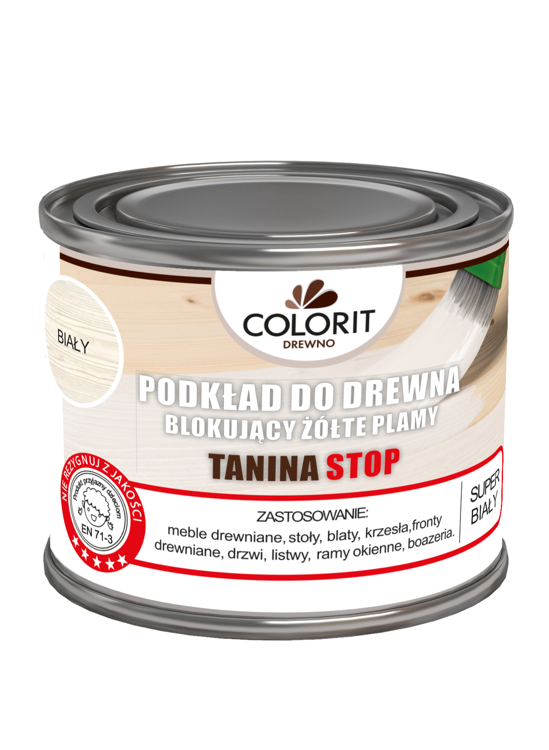 Podkład do drewna blokujący żółte plamy Tanina Stop biały 0.5 l Colorit