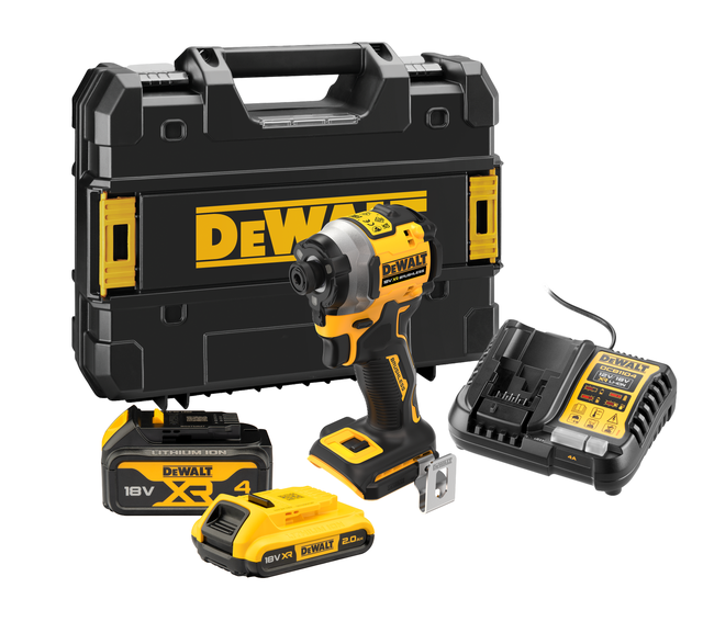 Visseuse à Chocs DEWALT XR 18V, Batteries 2Ah+4Ah, 205Nm, DCF850MDT-QW