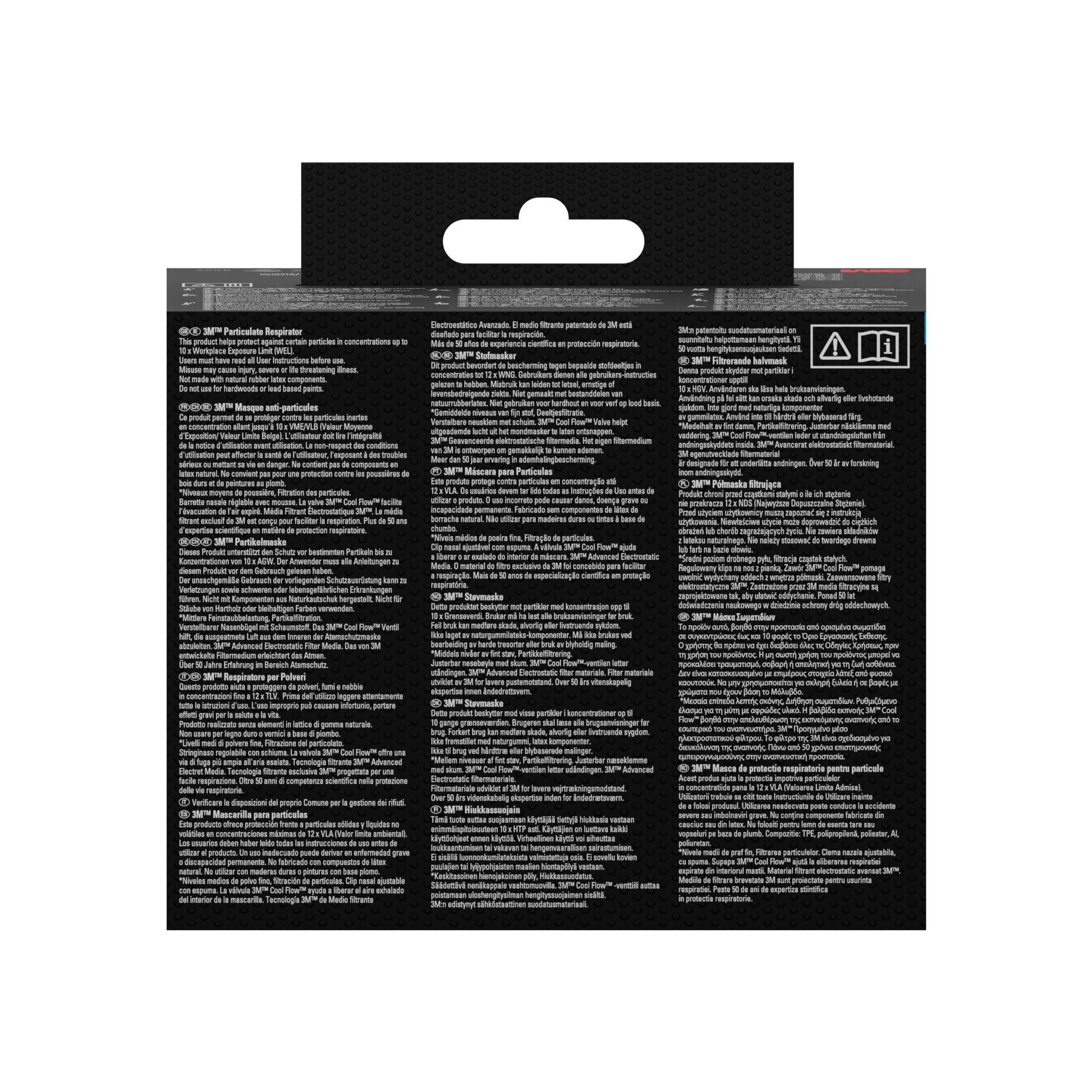 3 máscaras 3M HAND SANDING 8822 FFP2 - 4