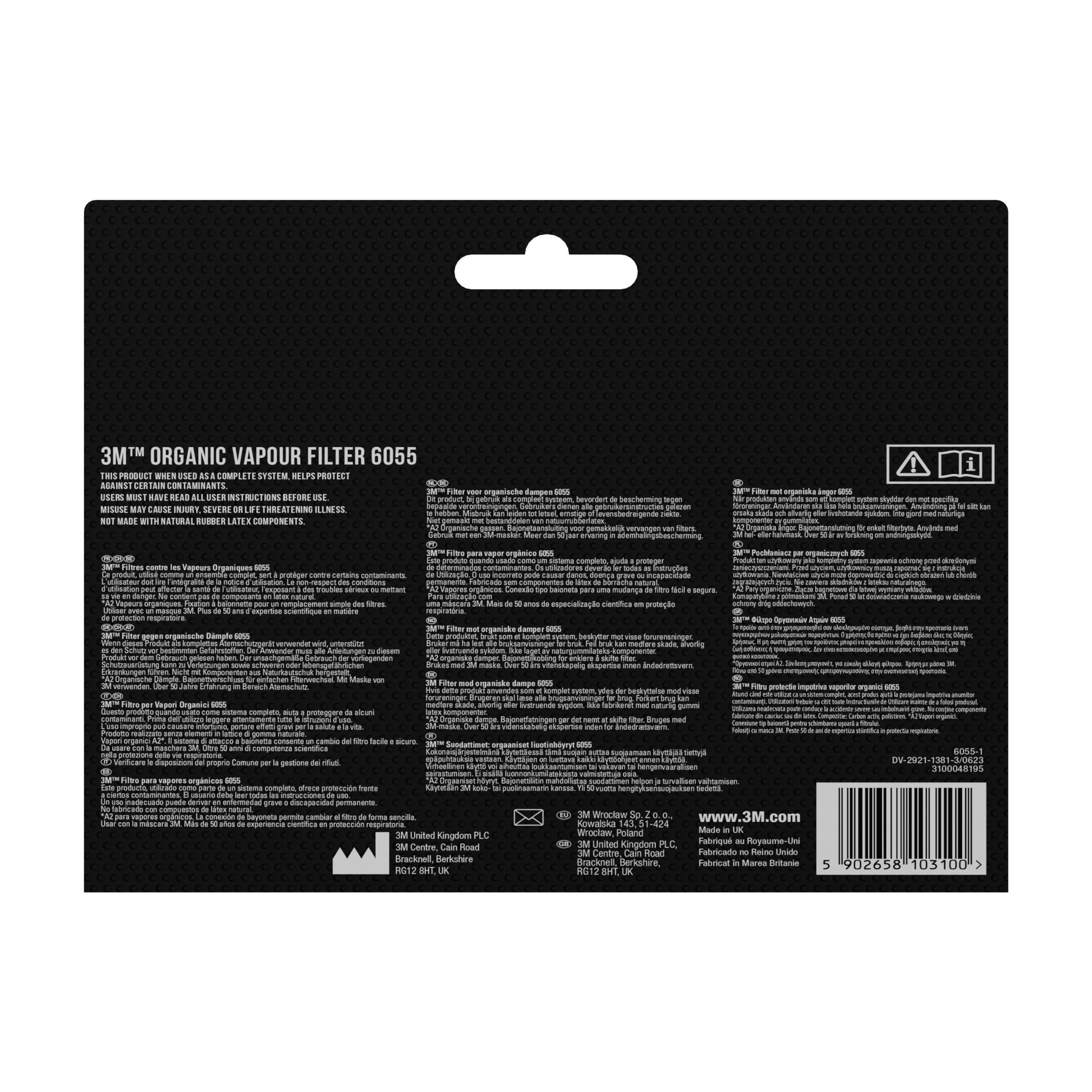 1 Paire de filtres de protection respiratoire A2 pour demi masque - 3