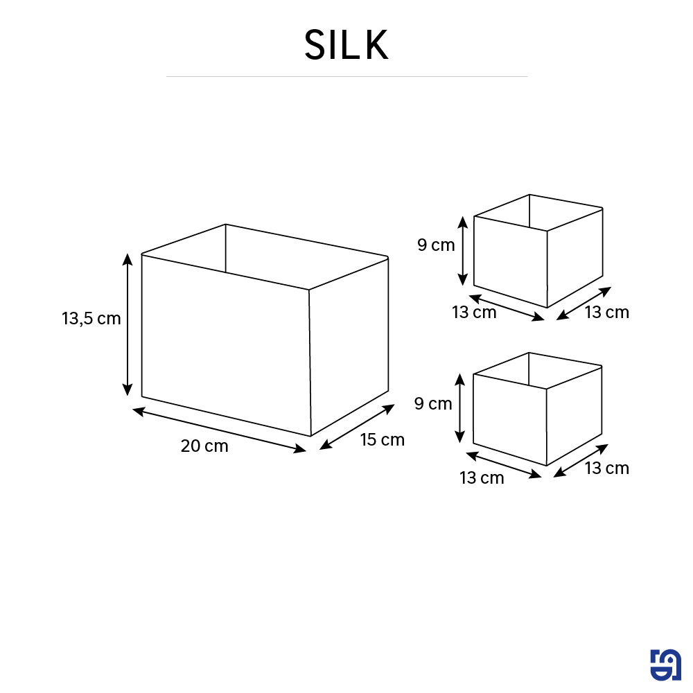 Conjunto 3 organizadores bege Sensea Silk - 4