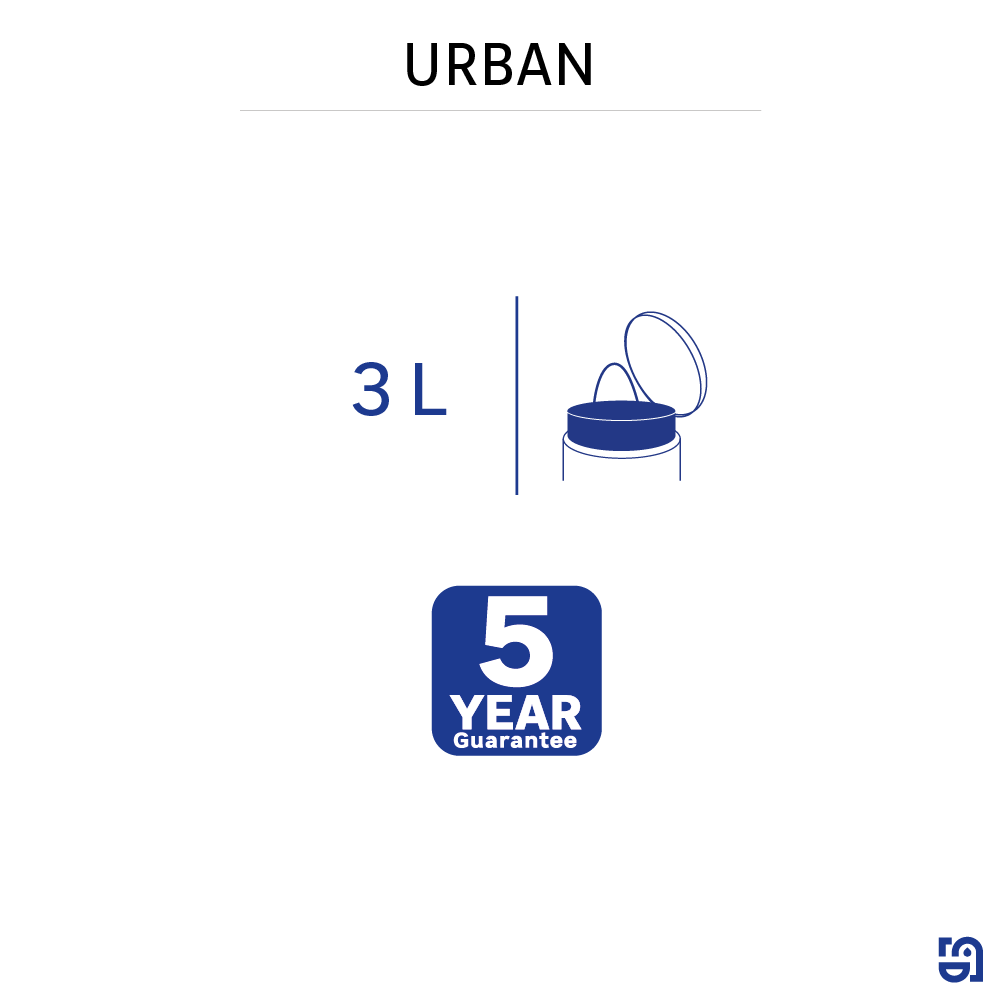 Poubelle de salle de bains 0 l noir Urban SENSEA - 10