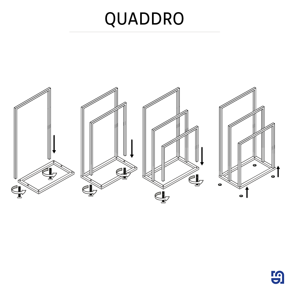 Porte-serviette sur pied noir SENSEA - 2