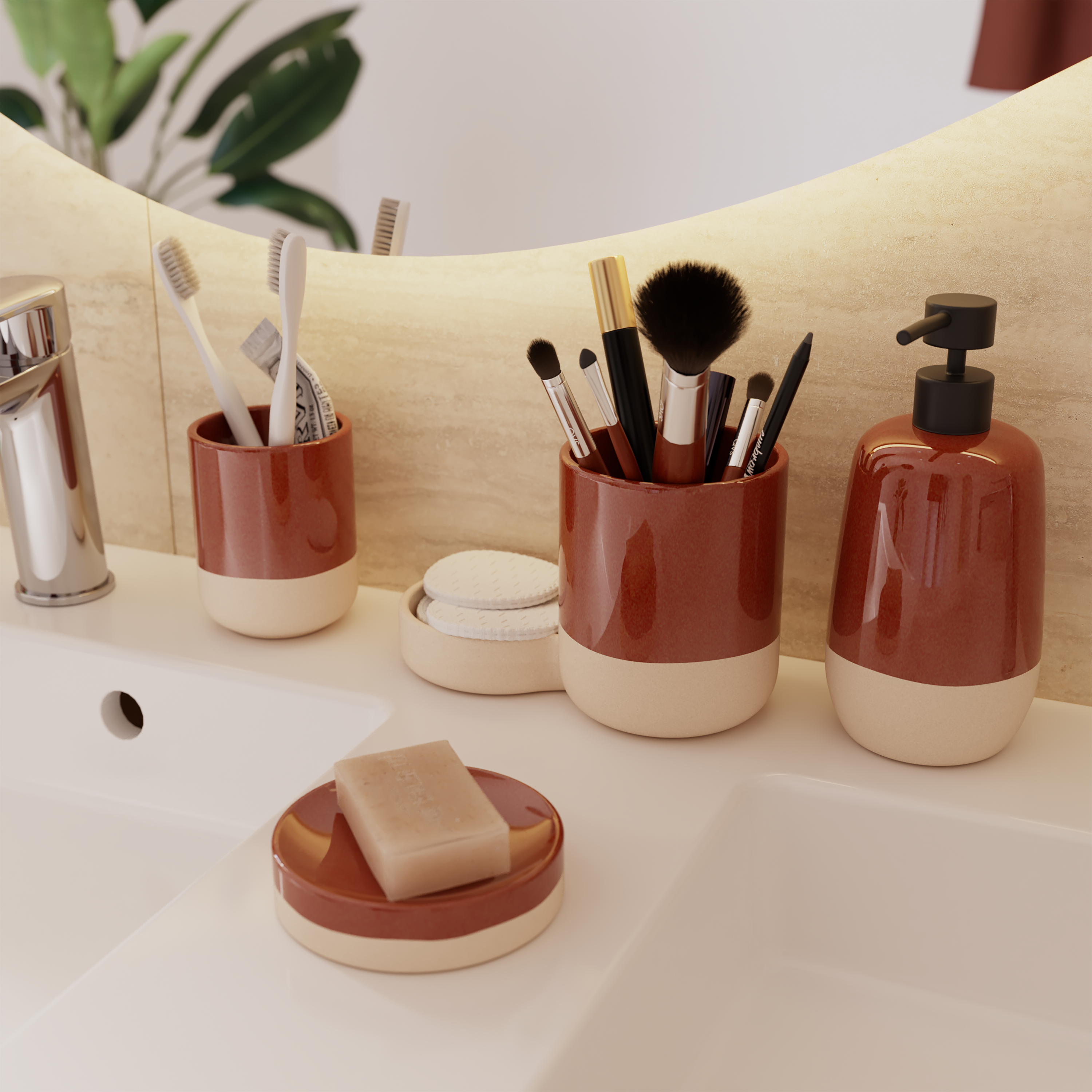 Porte-savon Glaze terracotta SENSEA - 2