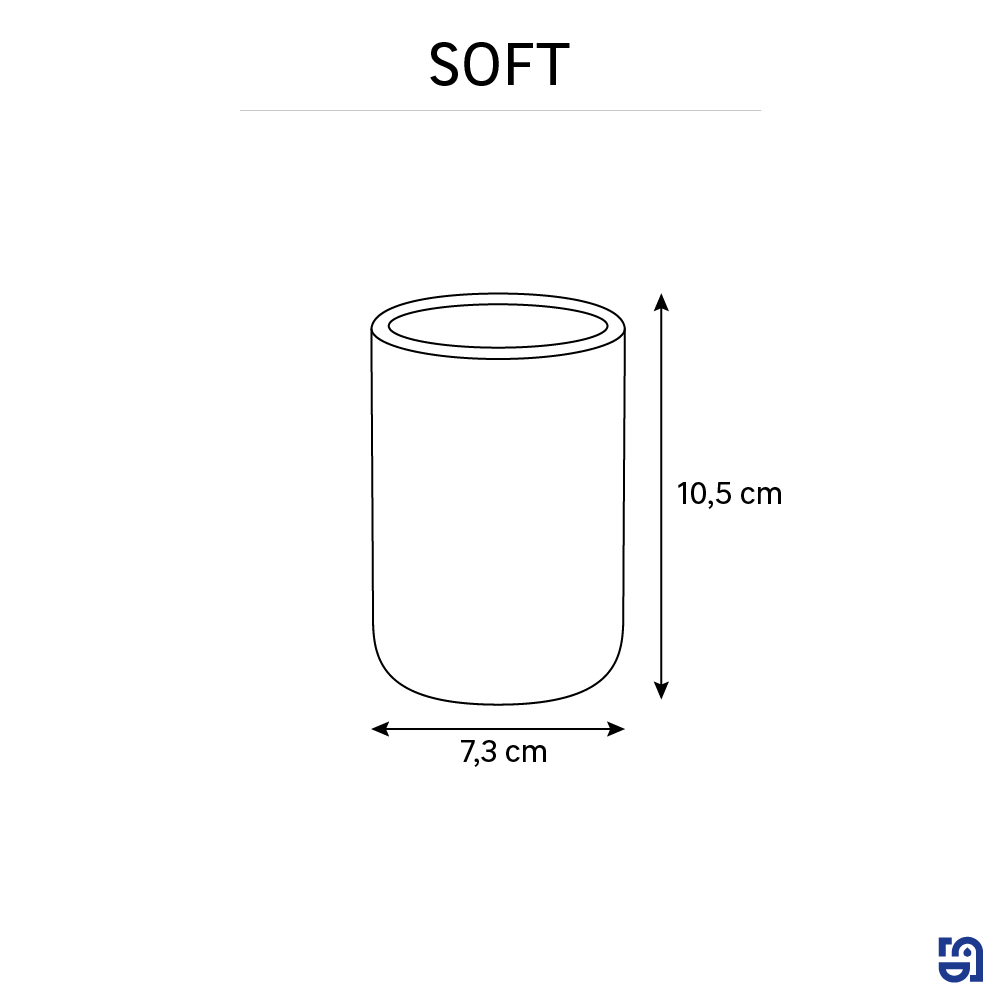 Gobelet de salle de bains Soft noir SENSEA - 4