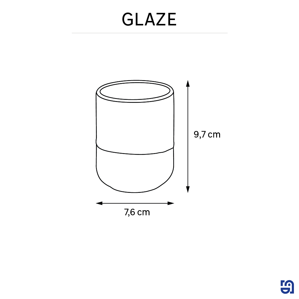 Gobelet de salle de bains Glaze terracotta SENSEA - 4