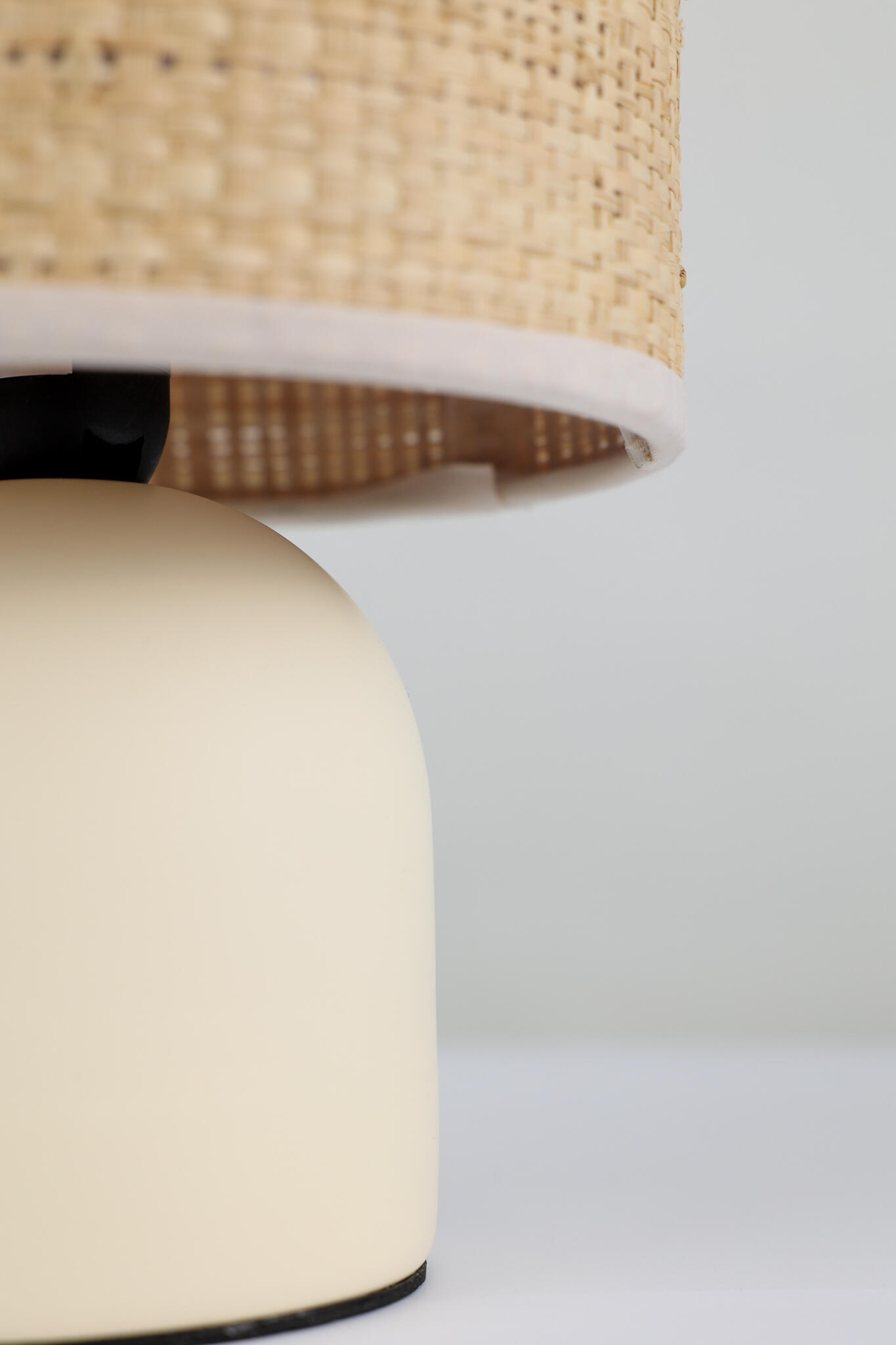 Lampe Oeko, céramique, écru, H.23 cm, E14 - 5