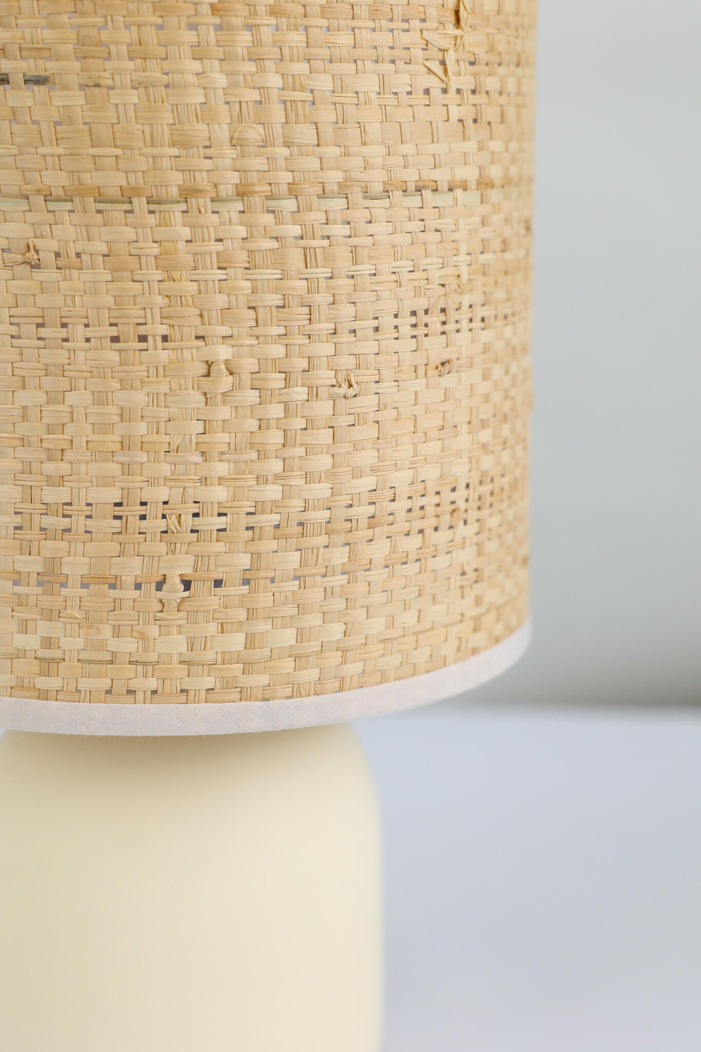 Lampe Oeko, céramique, écru, H.23 cm, E14 - 4