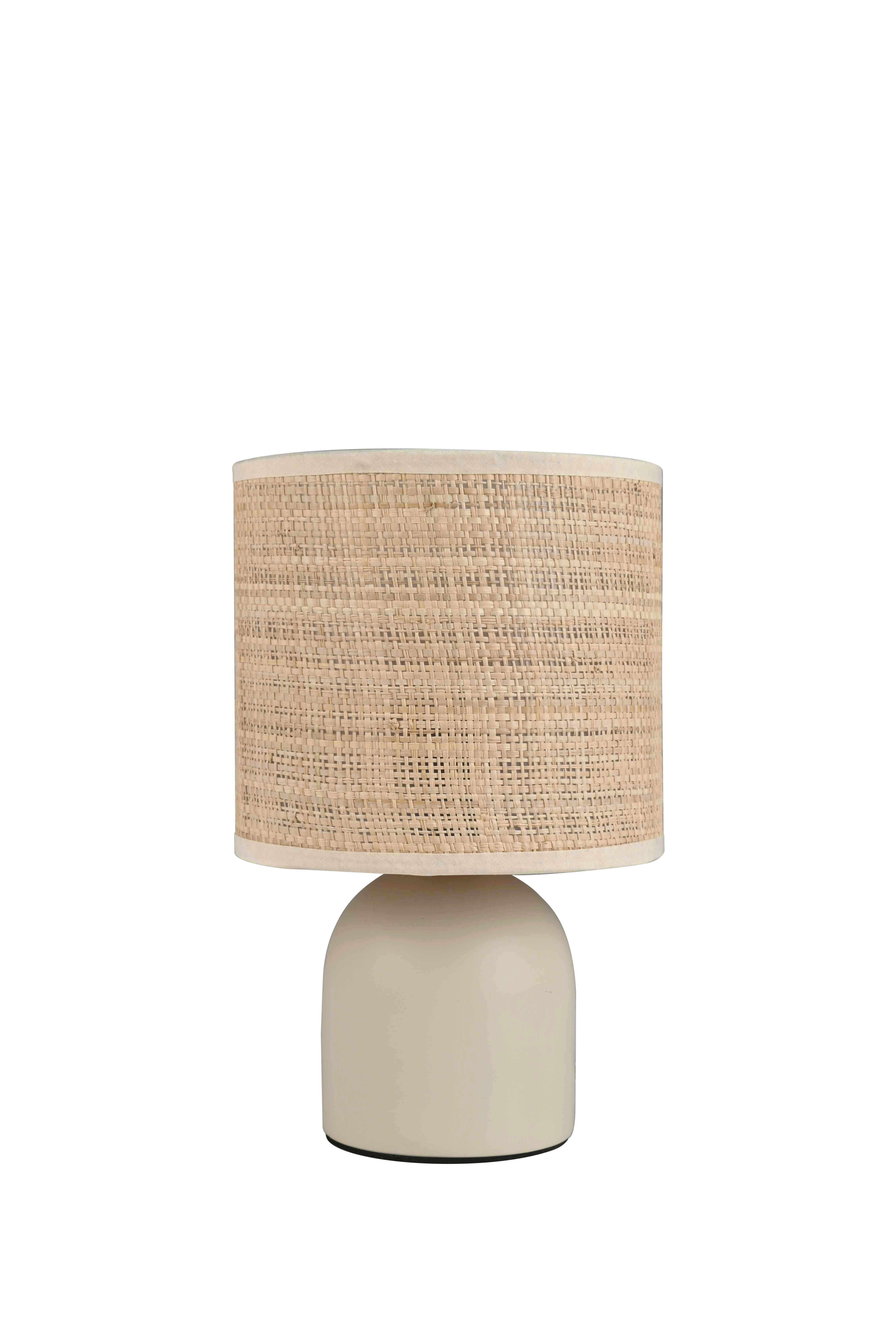 Lampe Oeko, céramique, écru, H.23 cm, E14 - 3