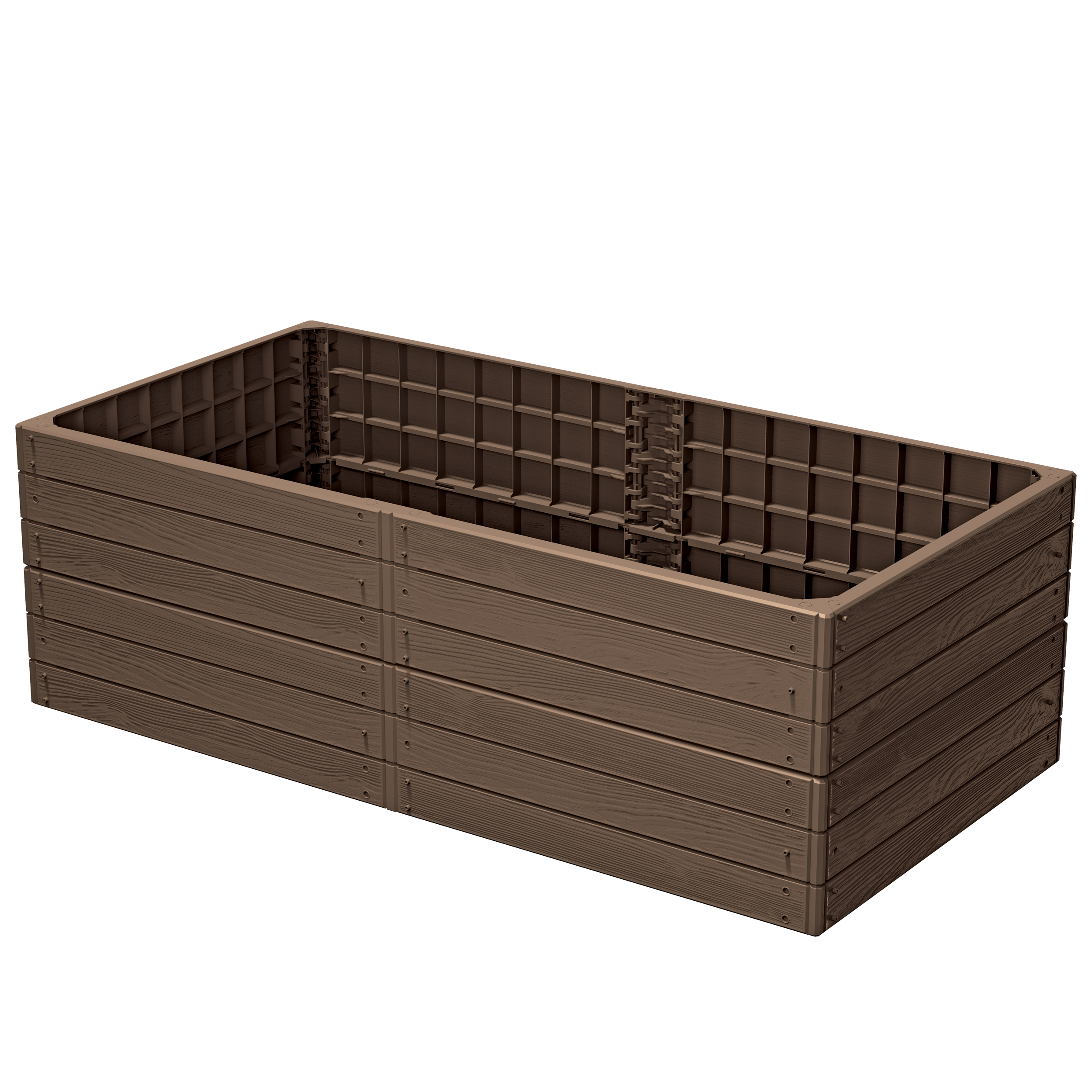 Rabata ogrodowa Base Woody 149x75.6x25 brązowa Prosperplast