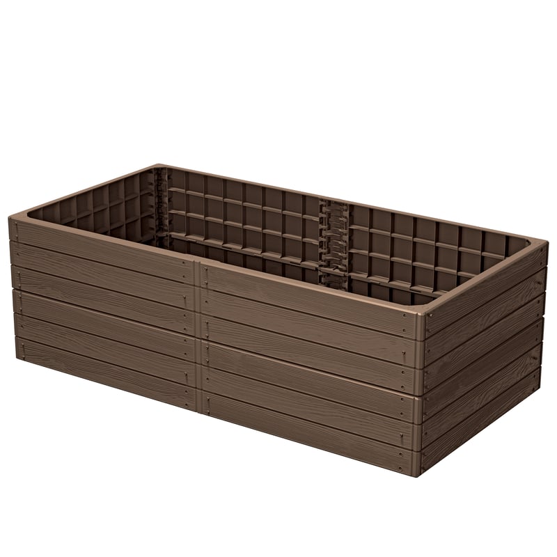 Rabata ogrodowa Base Woody 149x75.6x25 brązowa Prosperplast