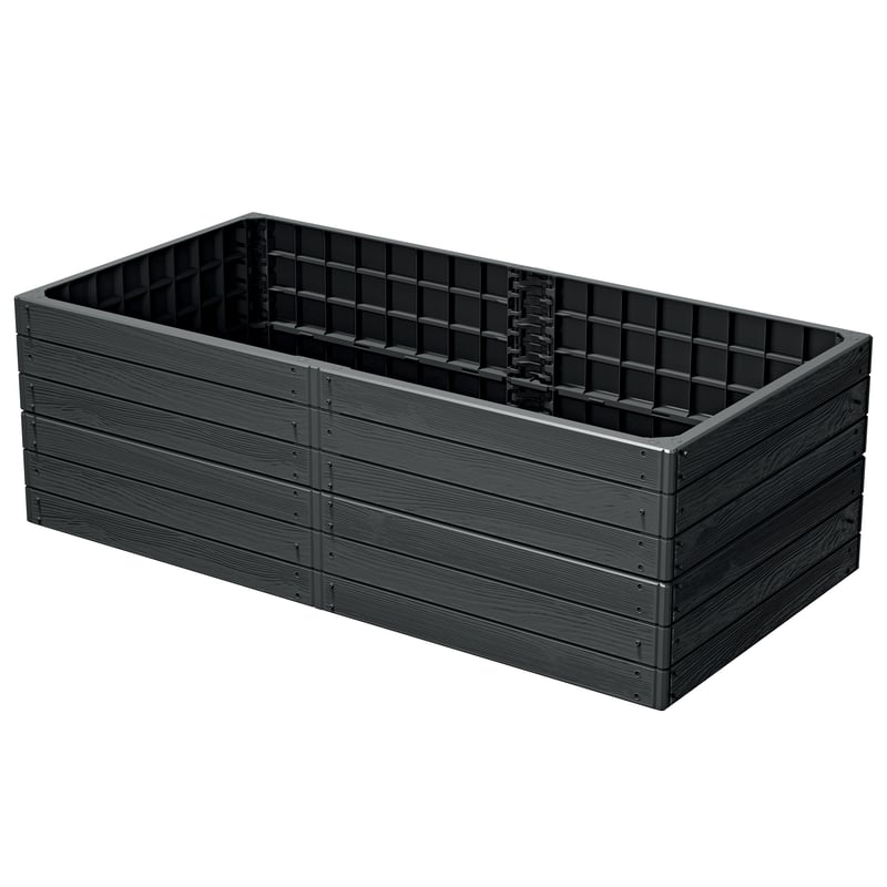 Rabata ogrodowa Base Woody 149x75.6x25 antracytowa Prosperplast