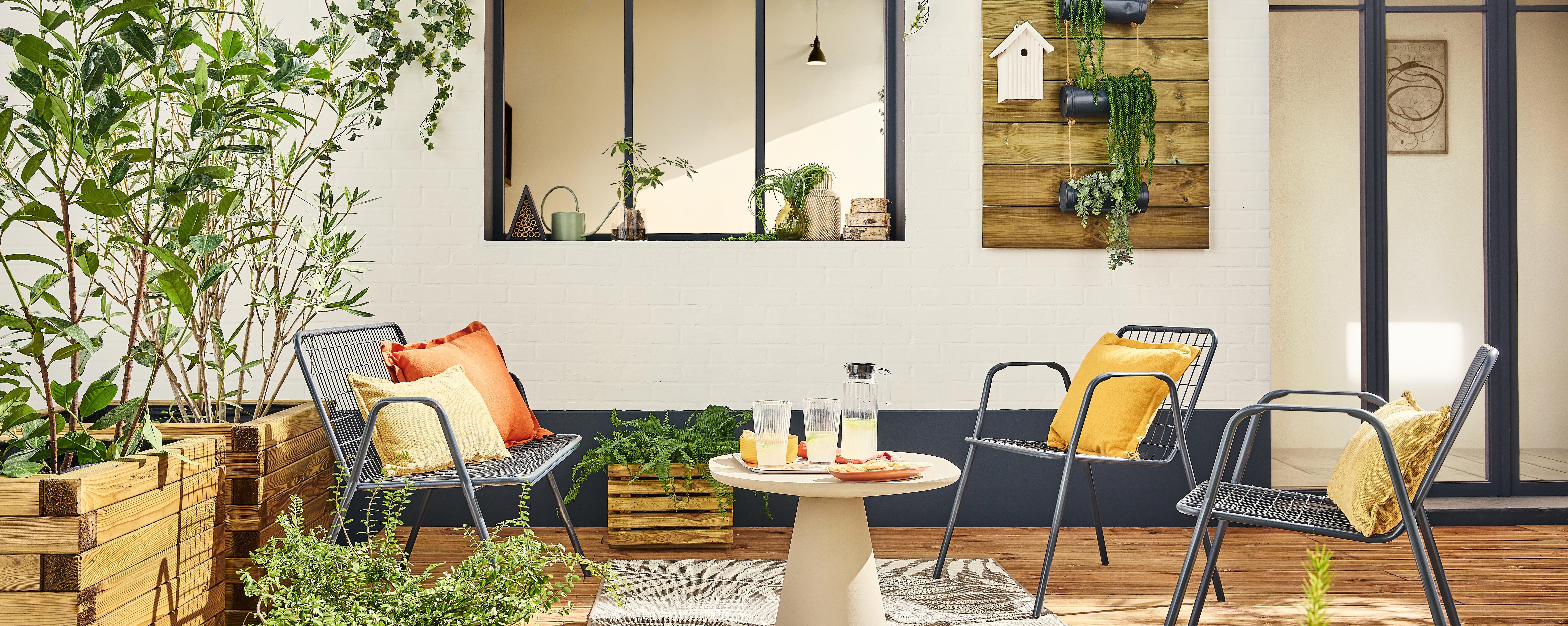 Bac KÜB carré en pin traité CERLAND, L.40 x P.40 x H.28 cm - 3