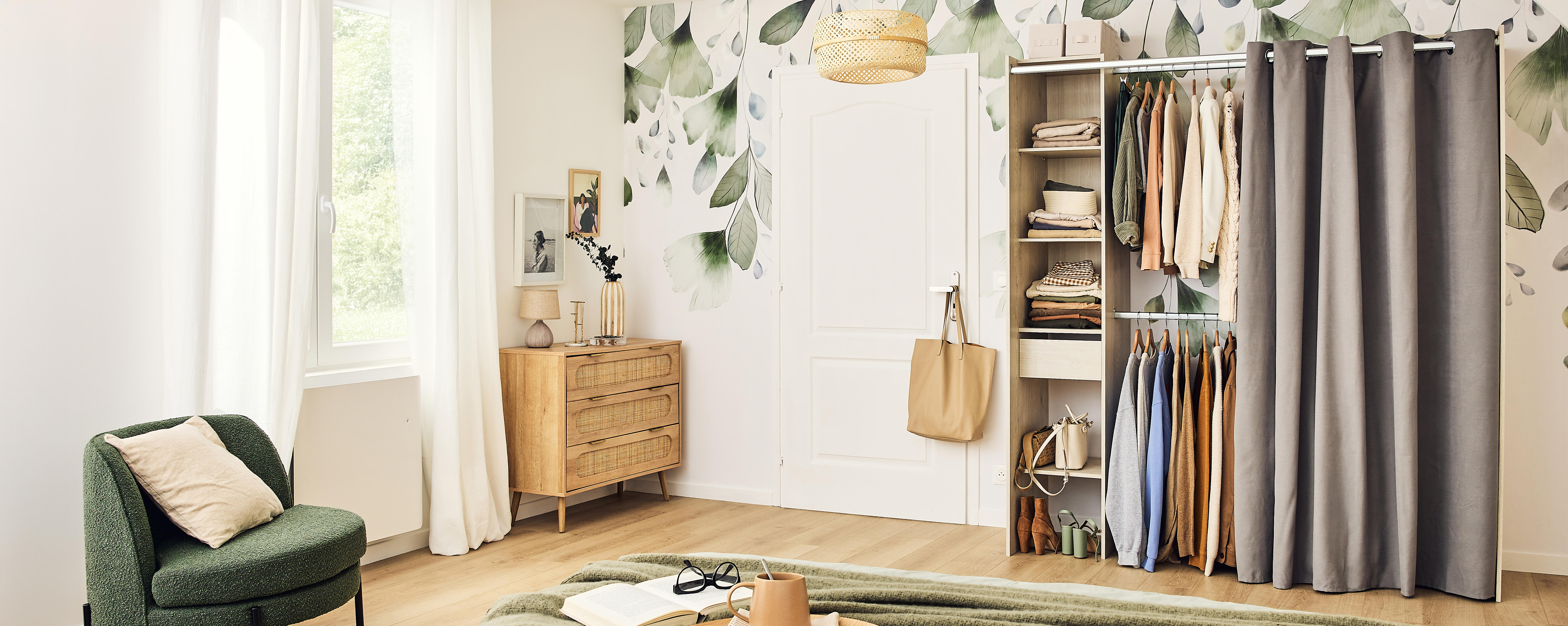 Lámpara de techo colgante de hierro beige 1 luz E27 Palanga INSPIRE 38 cm y 120 metros de alto - 14