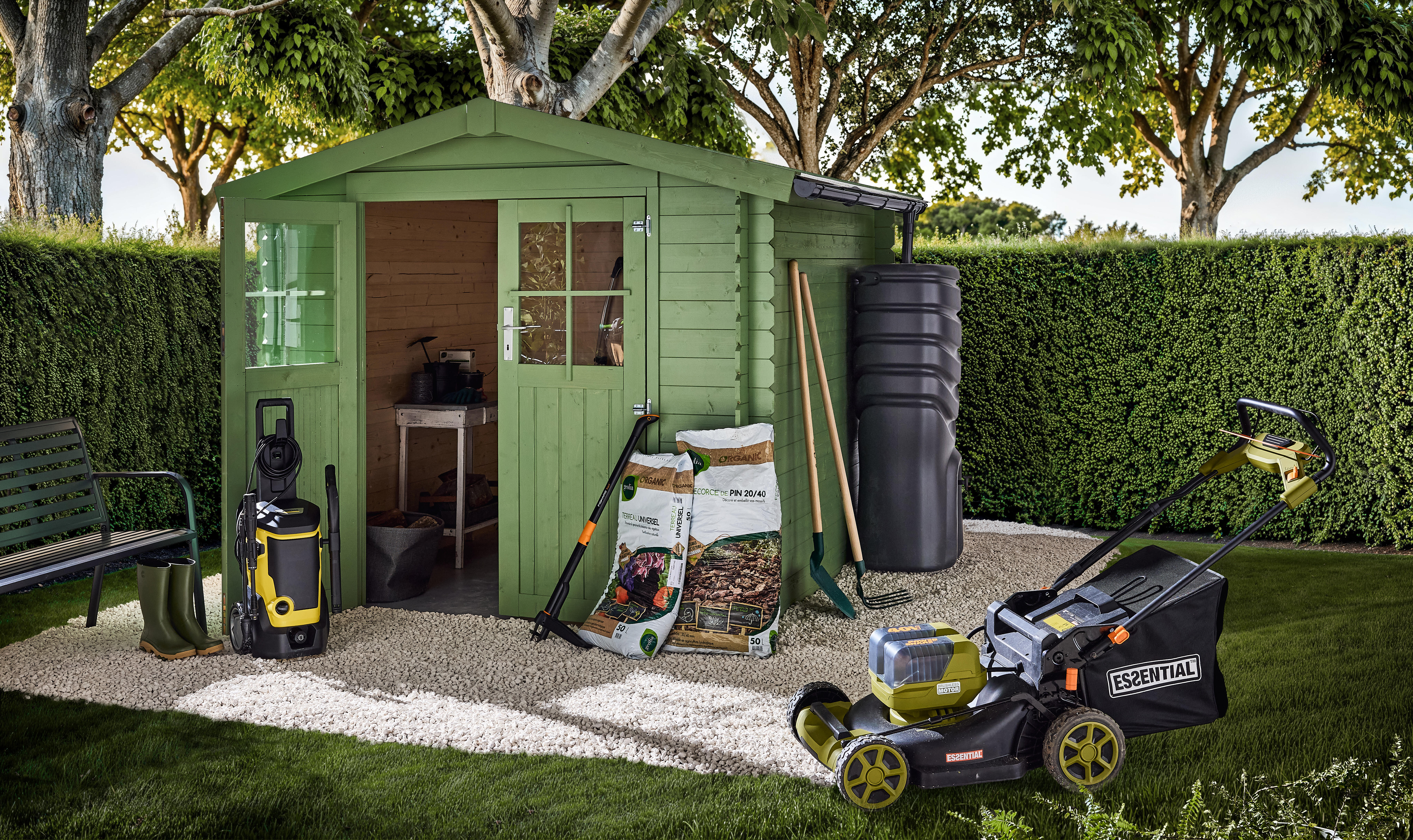 Tondeuse autotractée 40V 500m² ESSENTIAL BY WORX EJ741E + 2 batteries 5Ah - 7