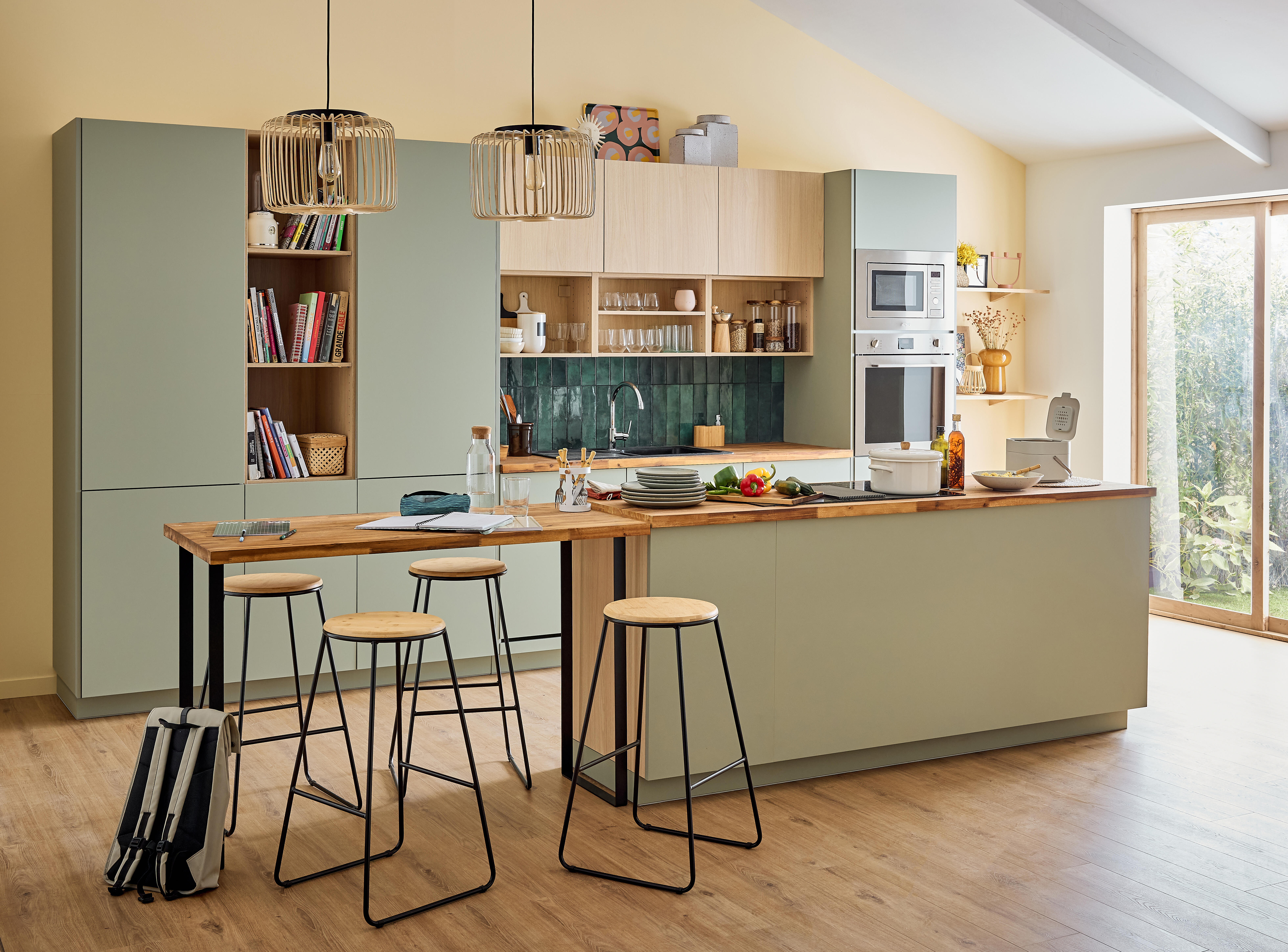 Carrelage mur intérieur effet zellige vert foncé Bakerstreet l.7.5 x L.30 cm - 3