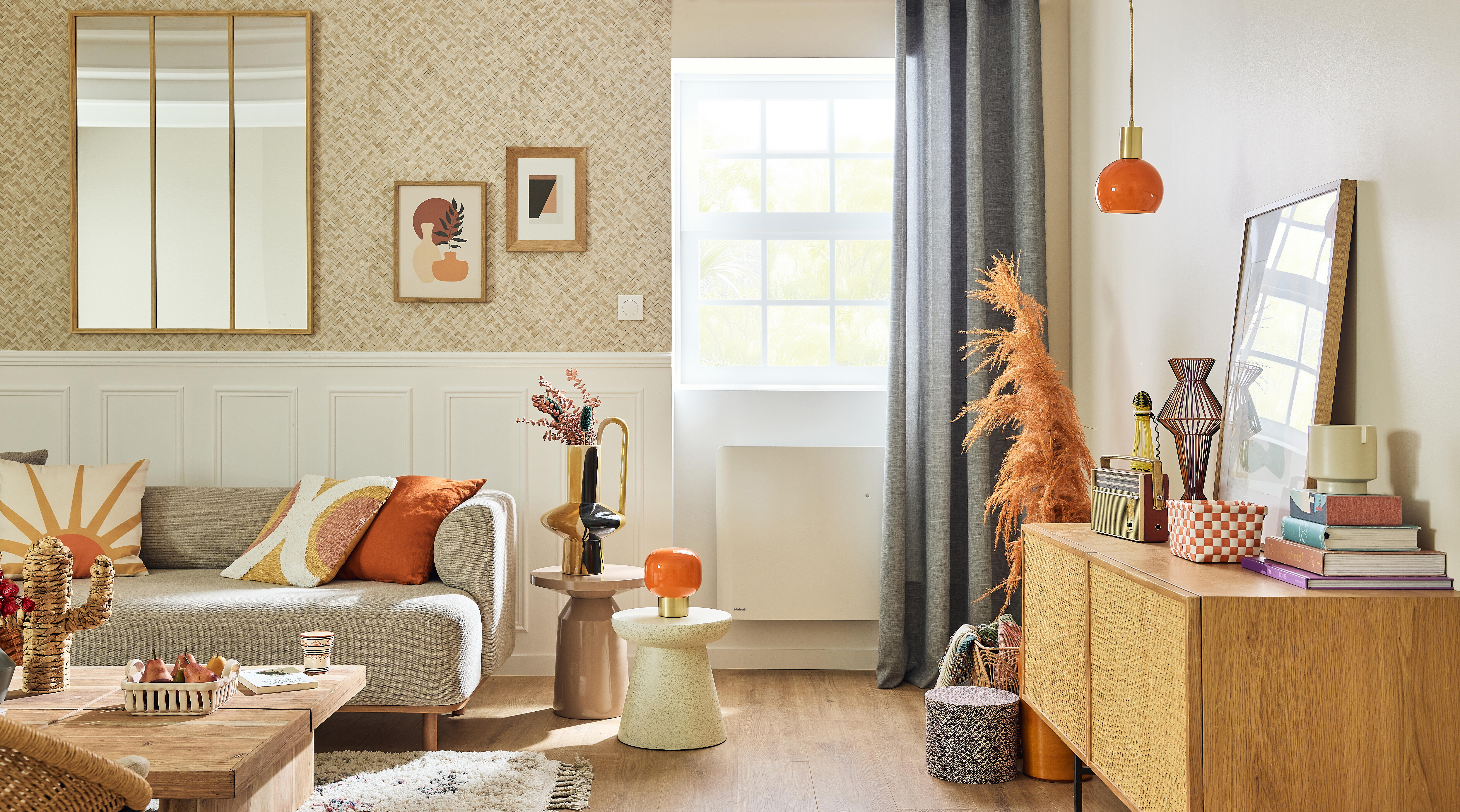 Rideau tamisant, Raspberry, gris H.280 x l.140 cm INSPIRE - 4