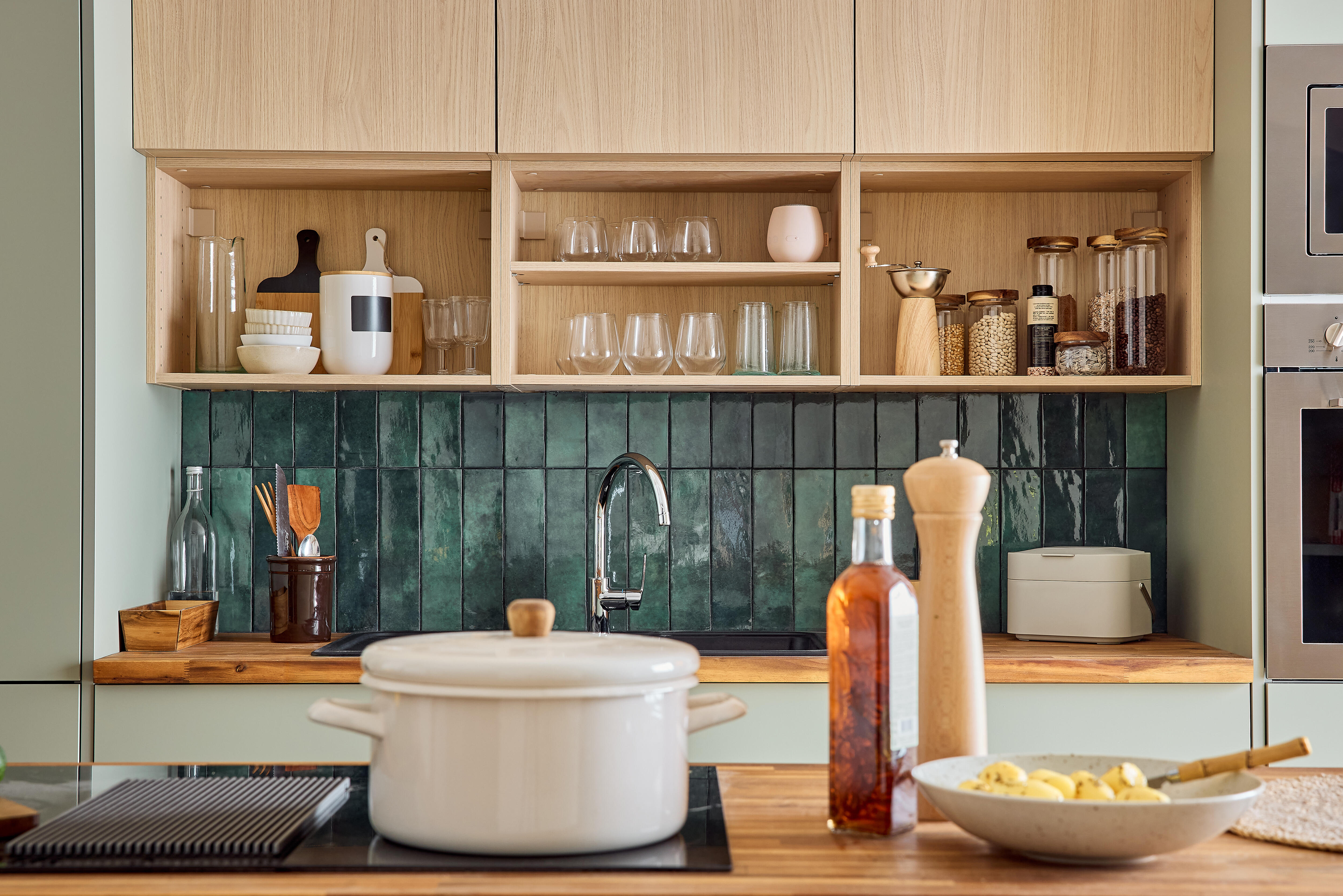 Carrelage mur intérieur effet zellige vert foncé Bakerstreet l.7.5 x L.30 cm - 2