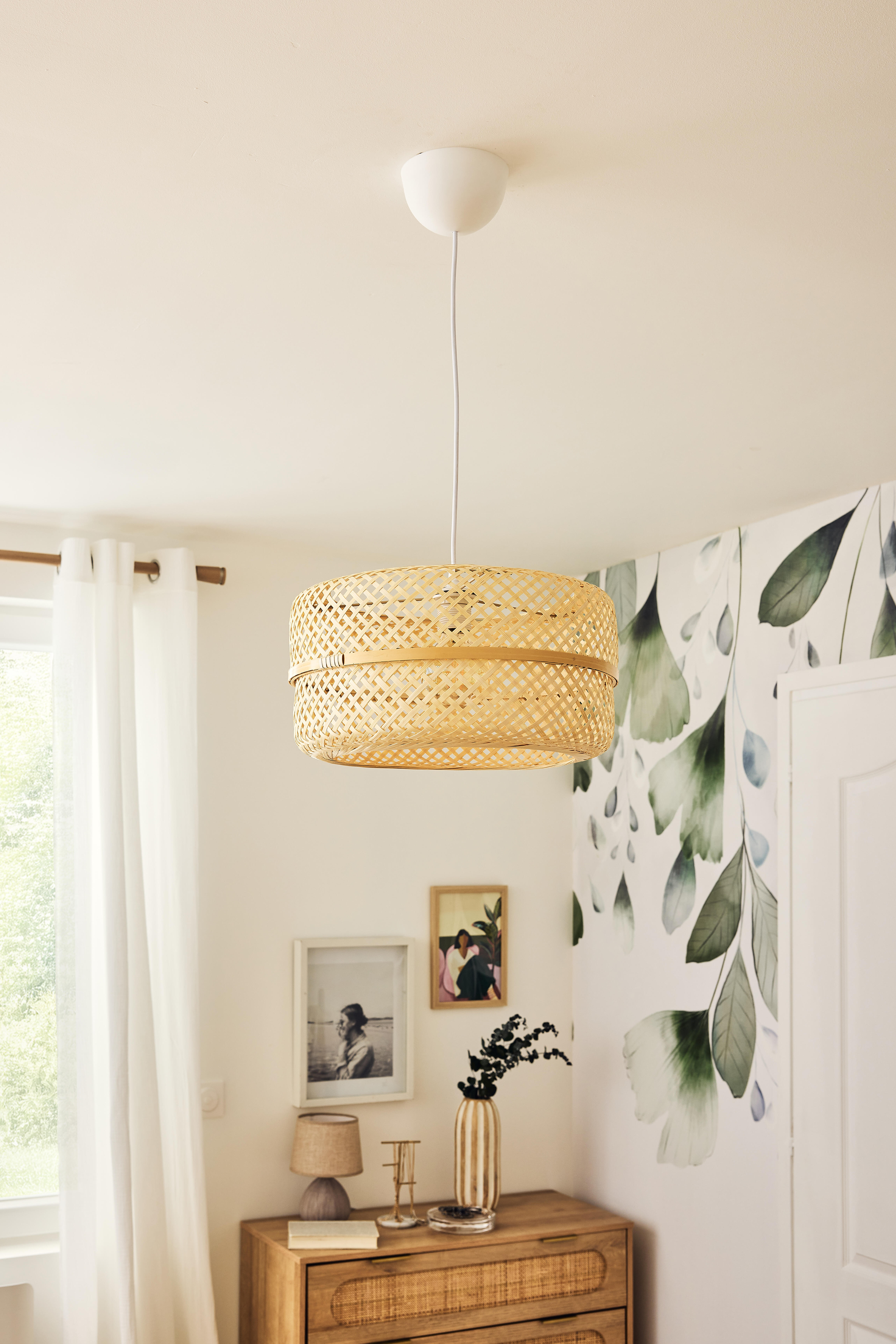 Suspension Palanga bambou, beige, Diam.38 cm INSPIRE, E27 - 3