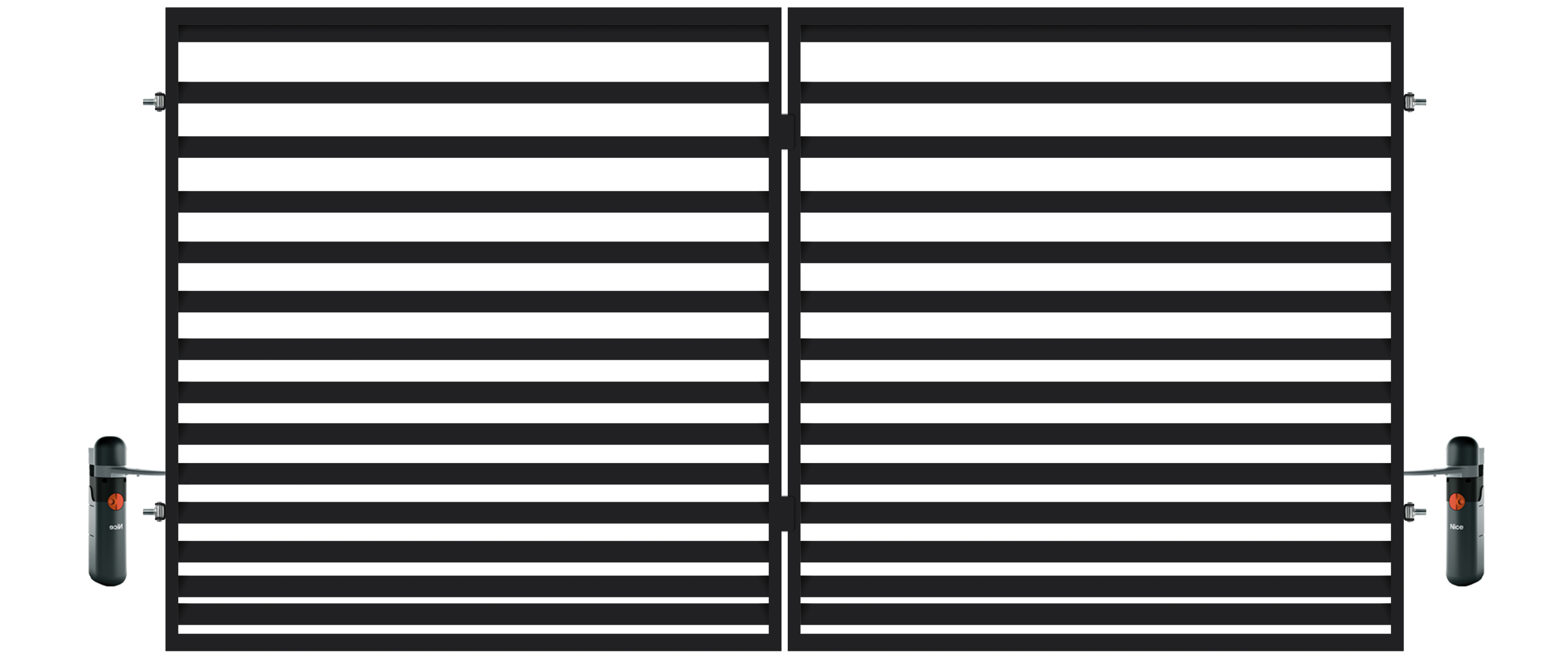 Brama dwuskrzydłowa Bali II 3x1,5 m czarna automat Polbram