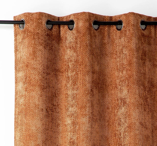 Rideau occultant thermique, Colorado, orange H.260 x l.135 cm