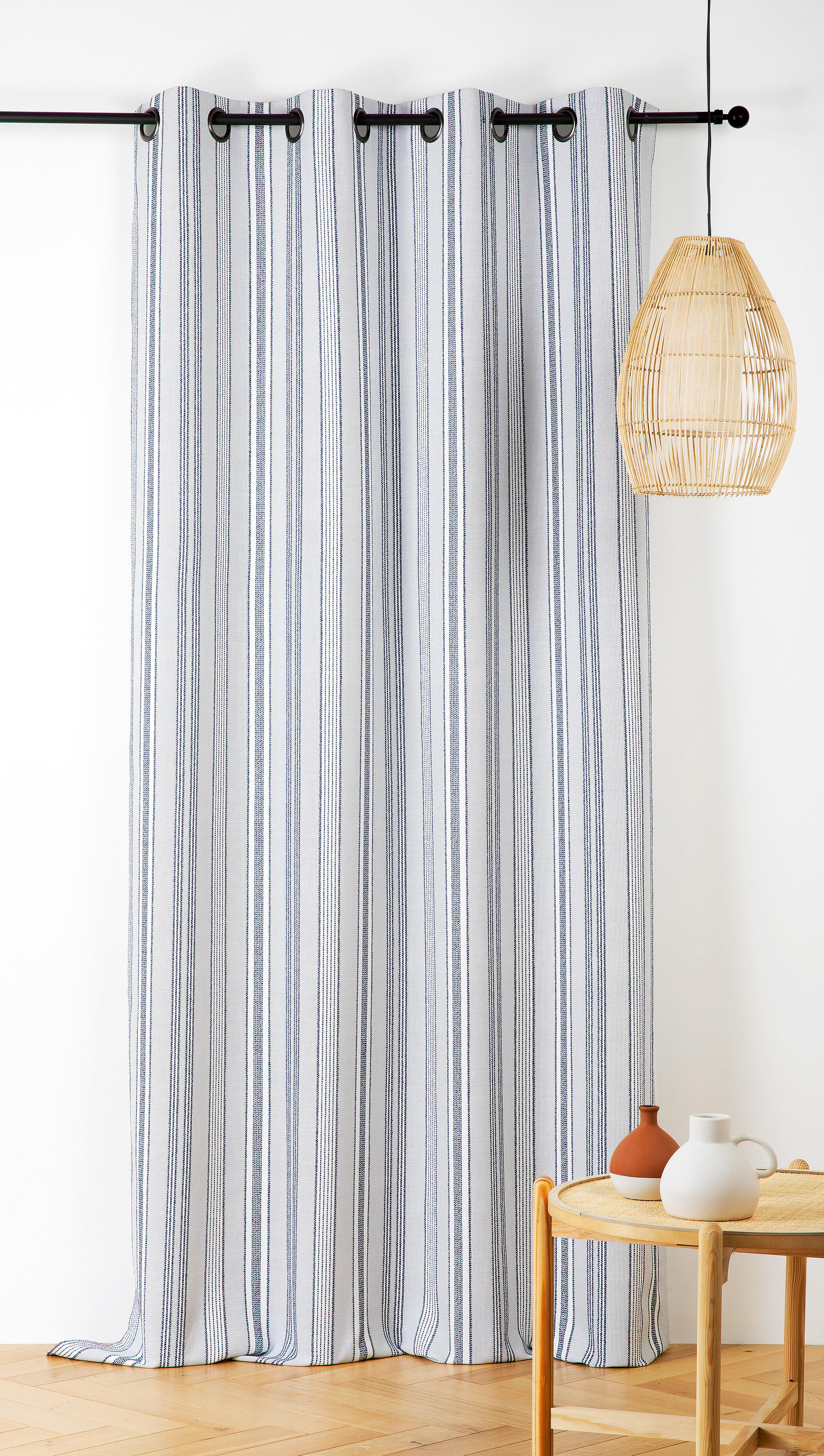 Voilage tamisant, Plage, bleu H.265 x l.140 cm - 3