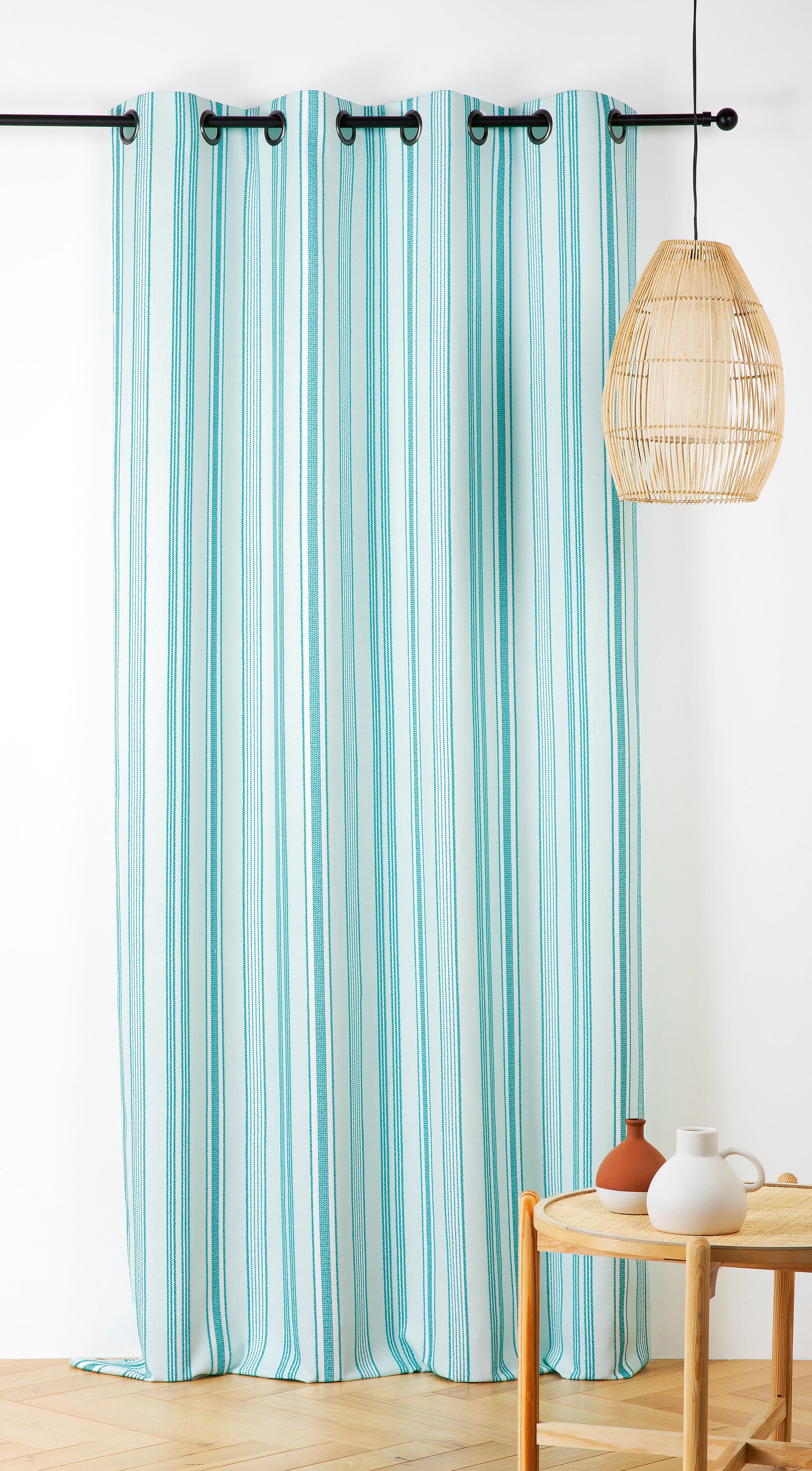 Voilage tamisant, Plage, turquoise H.265 x l.140 cm - 3