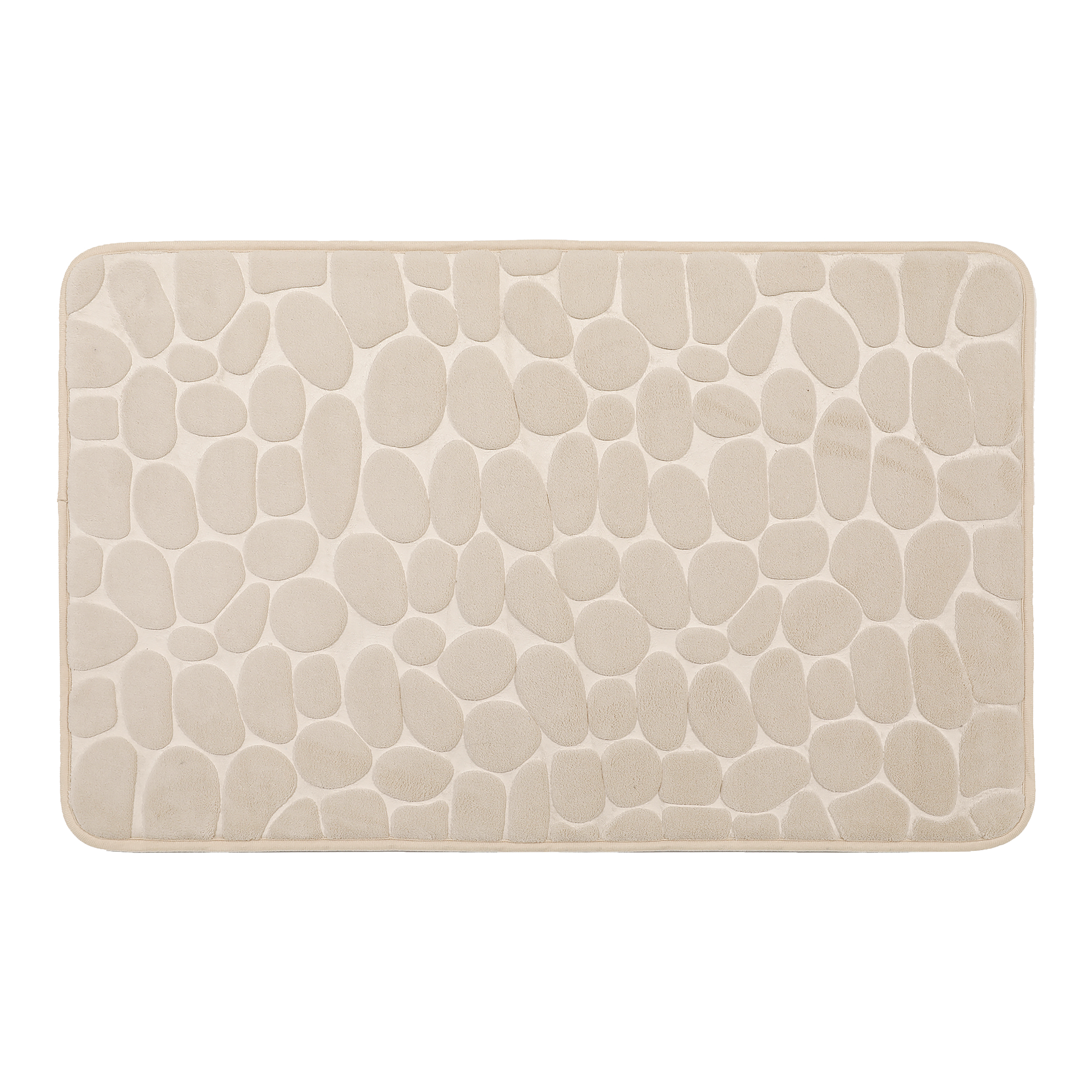 Alfombra de baño rectangular cocoon 50x80 cm beige