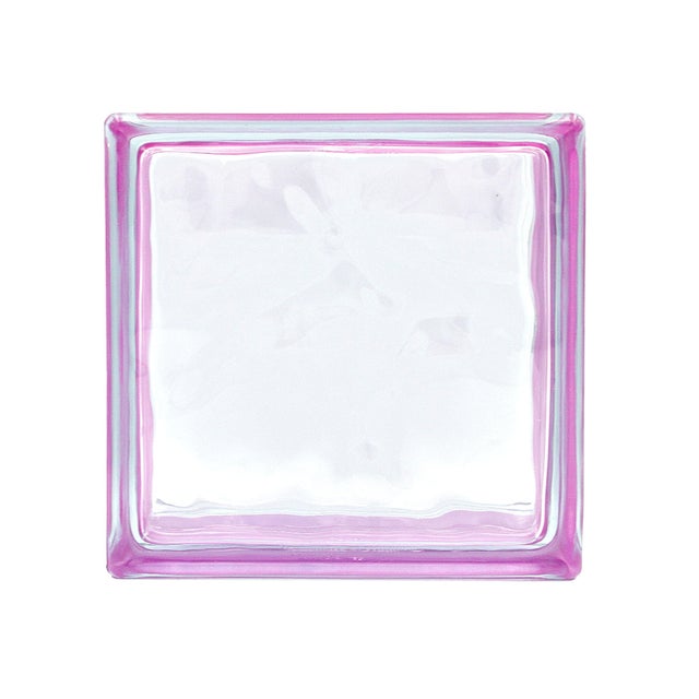 Vetromattone ametista ondulato L 19 x H 19 x Sp 8 cm